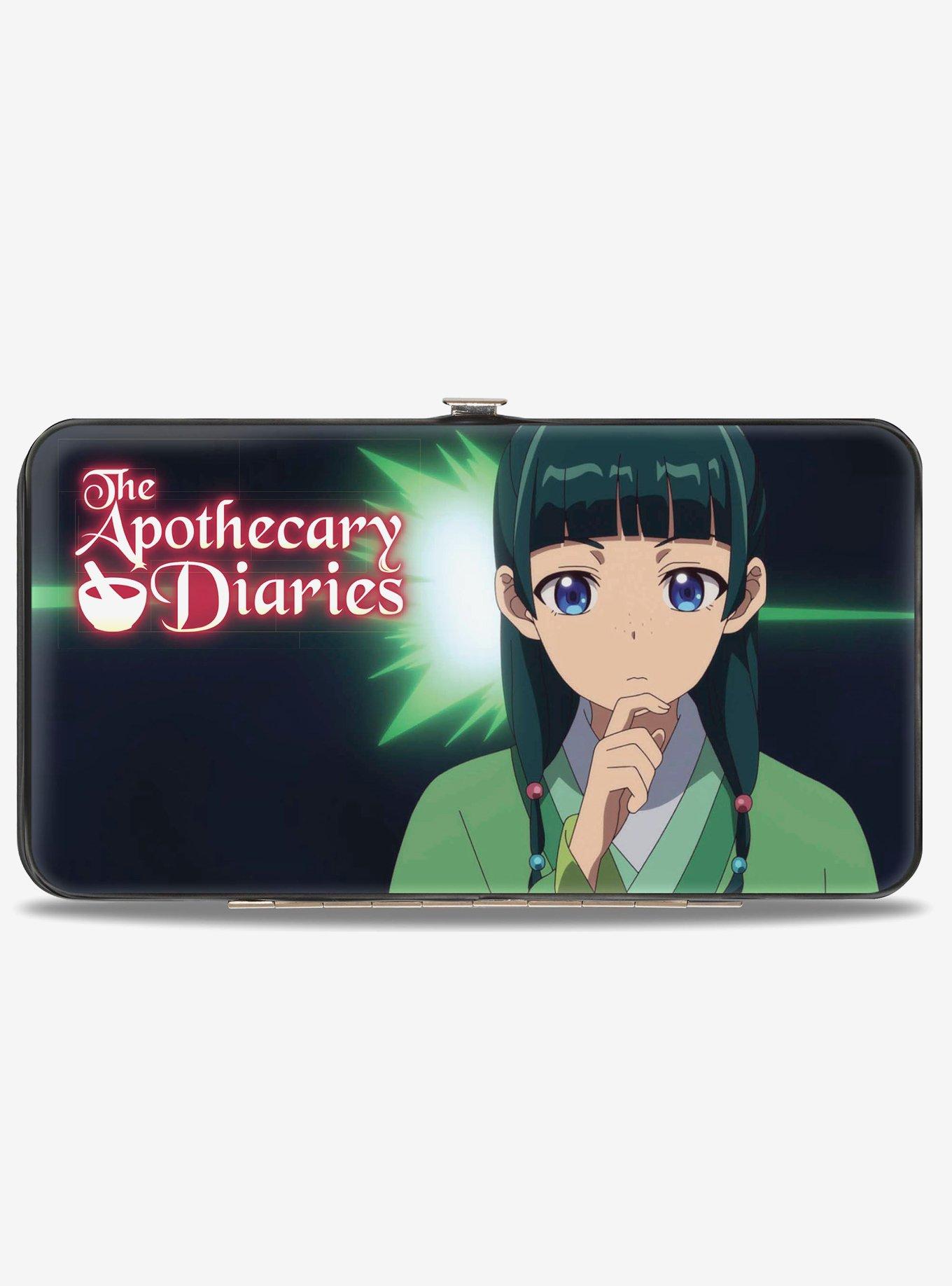 The Apothecary Diaries Thinking Maomao and Chibi Poses Green Hinged Wallet, , hi-res