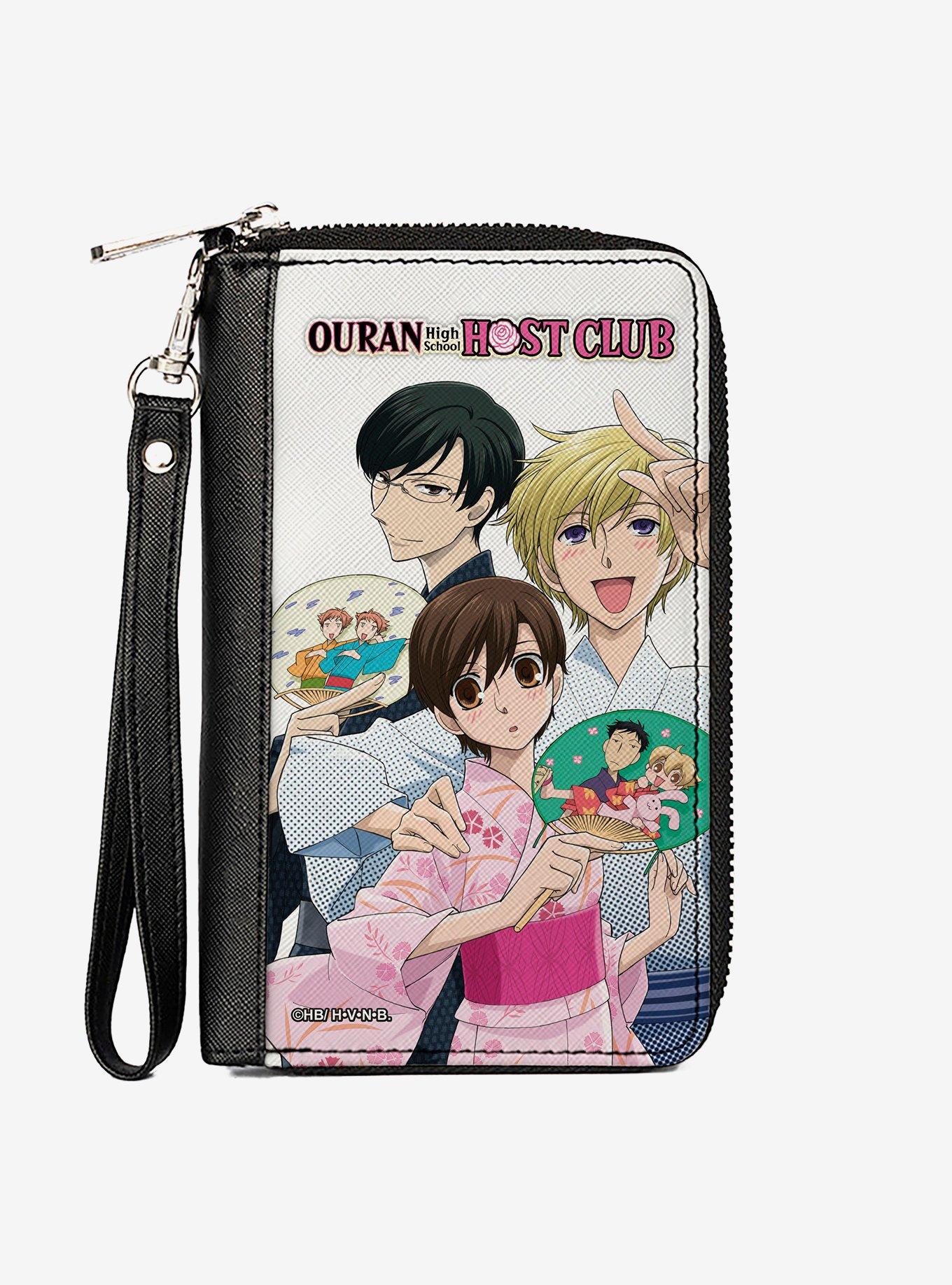 Ouran High School Host Club Kimono Group Pose White Zip Around Wallet, , hi-res