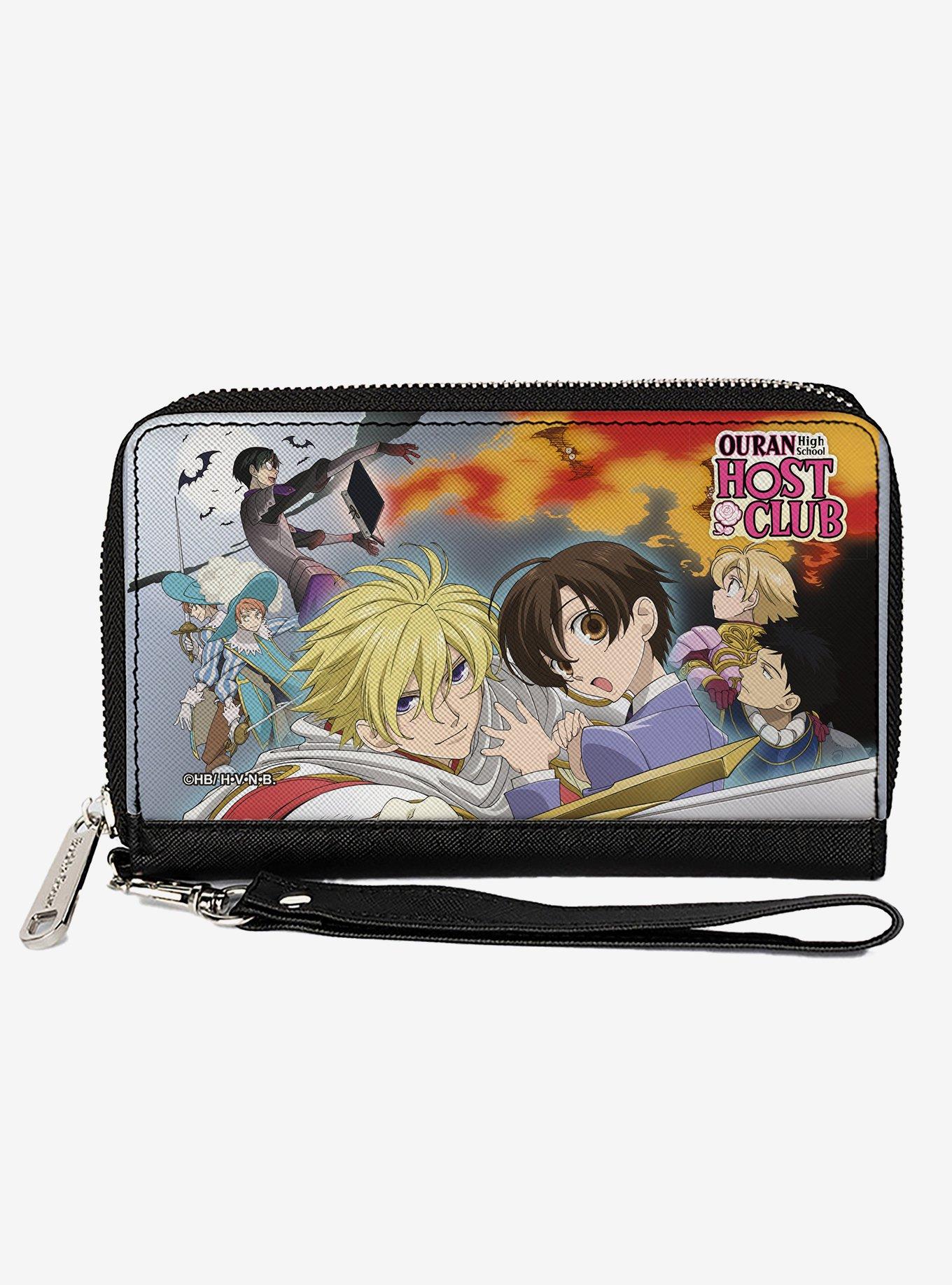 Ouran High School Host Club Character Scenes Collage and Logo Zip Around Wallet, , hi-res