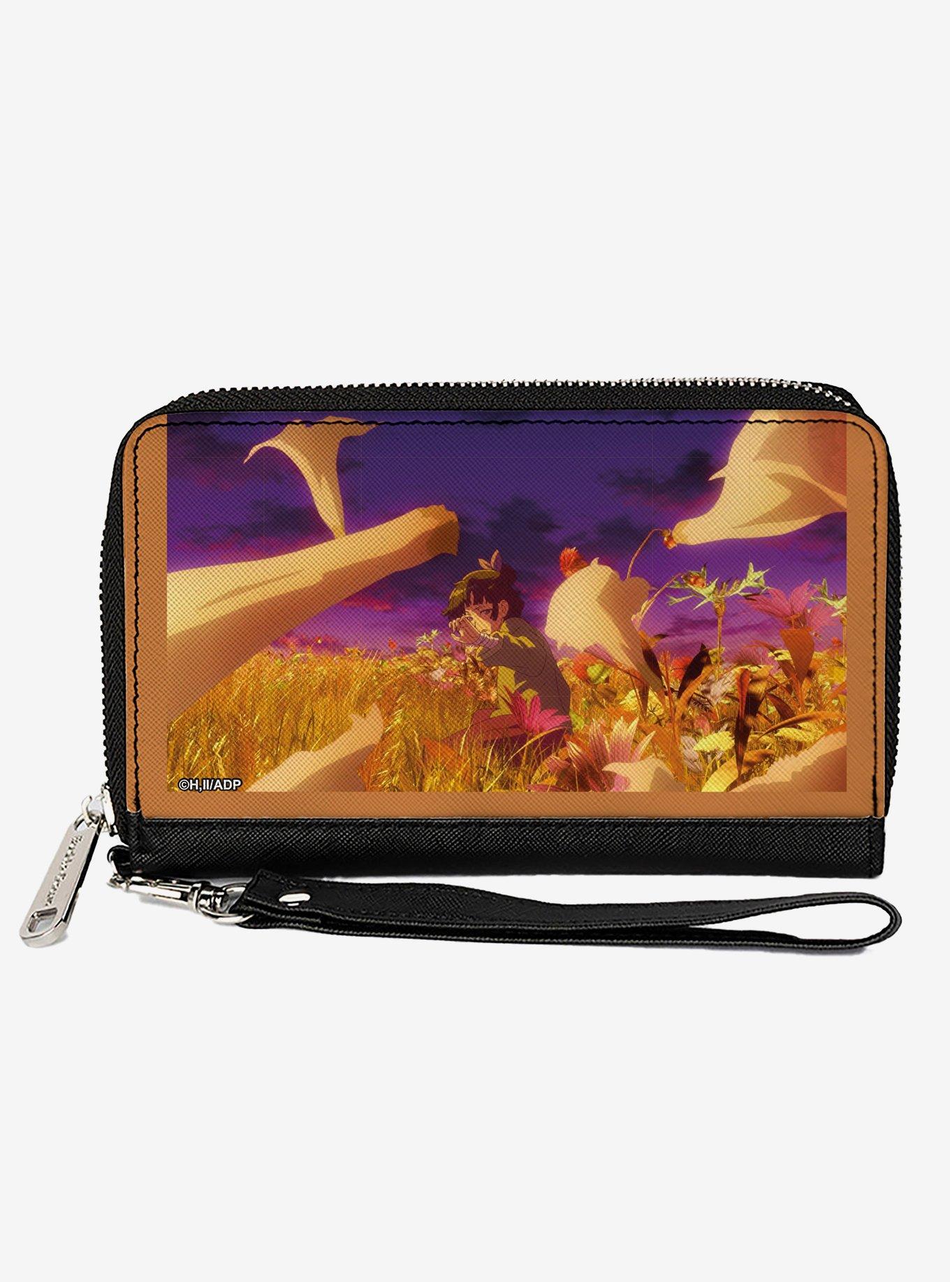 The Apothecary Diaries Maomao Flower Field Scene Zip Around Wallet