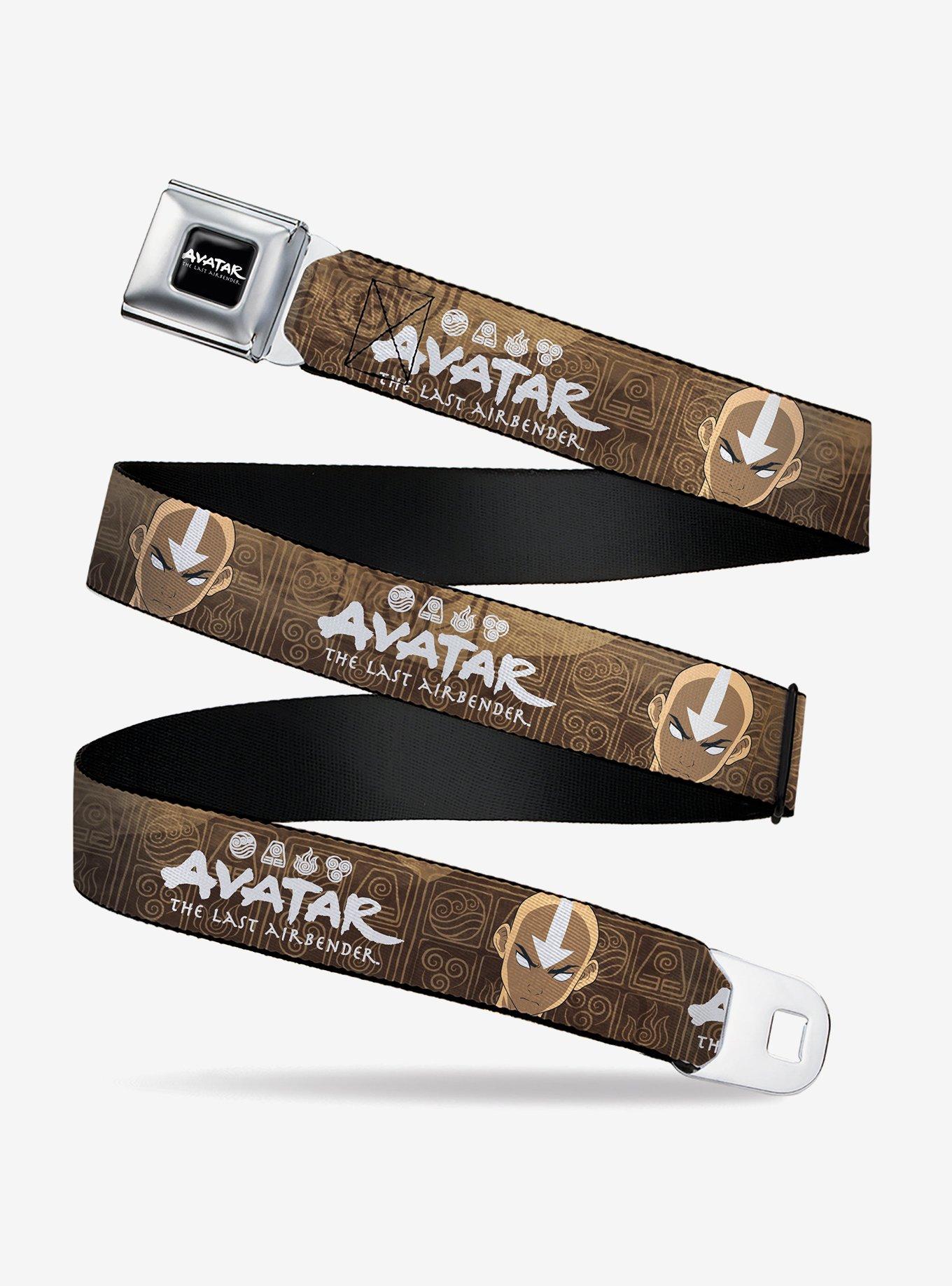 Avatar: The Last Airbender Aang Face Close Up and Logo Youth Seatbelt Buckle Belt, , hi-res