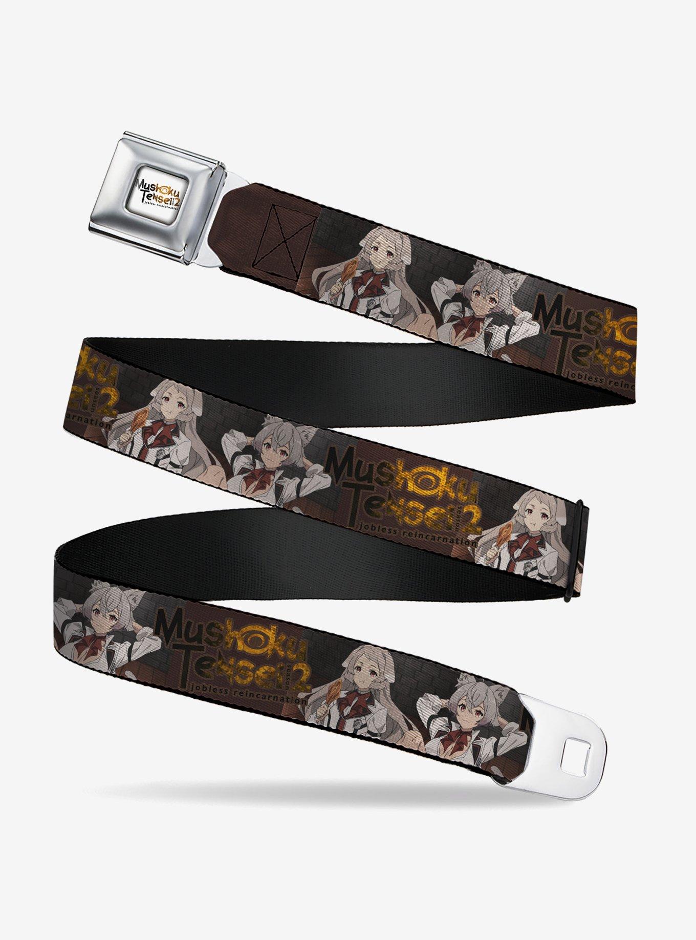 Mushoku Tensei Jobless Reincarnation Pursena and Minitona Pose and Title Brown Youth Seatbelt Buckle Belt, , hi-res