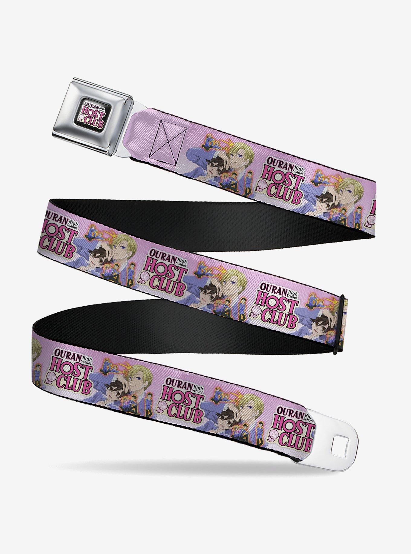 Ouran High School Host Club Character Group Pose and Title Youth Seatbelt Buckle Belt, , hi-res