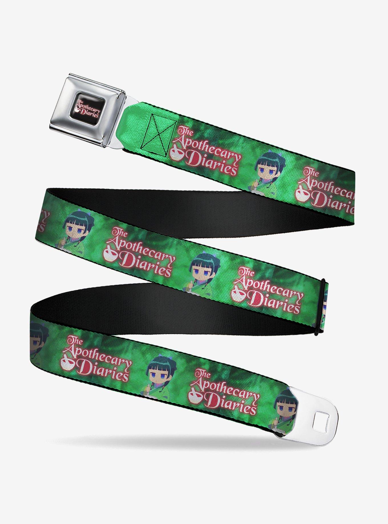 The Apothecary Diaries Maomao Grinding Pose and Logo Youth Seatbelt Buckle Belt, , hi-res