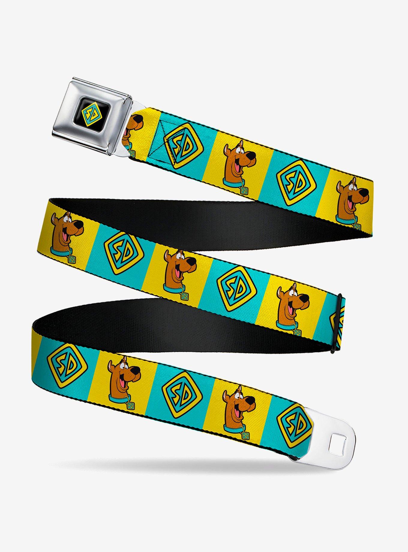 Scooby-Doo! Pose and Dog Tag Blocks Blue Youth Seatbelt Buckle Belt, , hi-res
