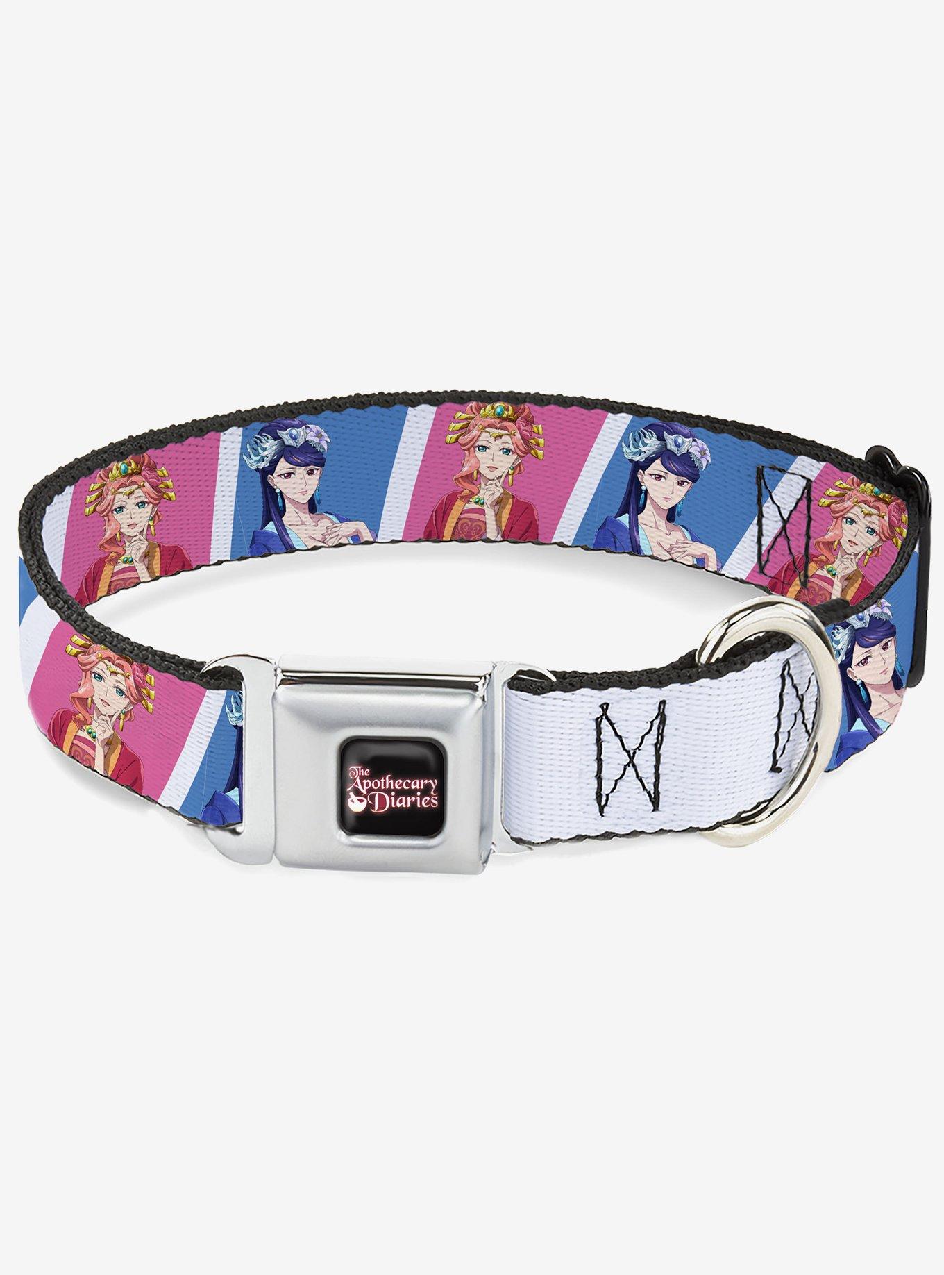 The Apothecary Diaries Gyokuyo and Lihua Blocks Pink Blue Seatbelt Buckle Dog Collar, , hi-res