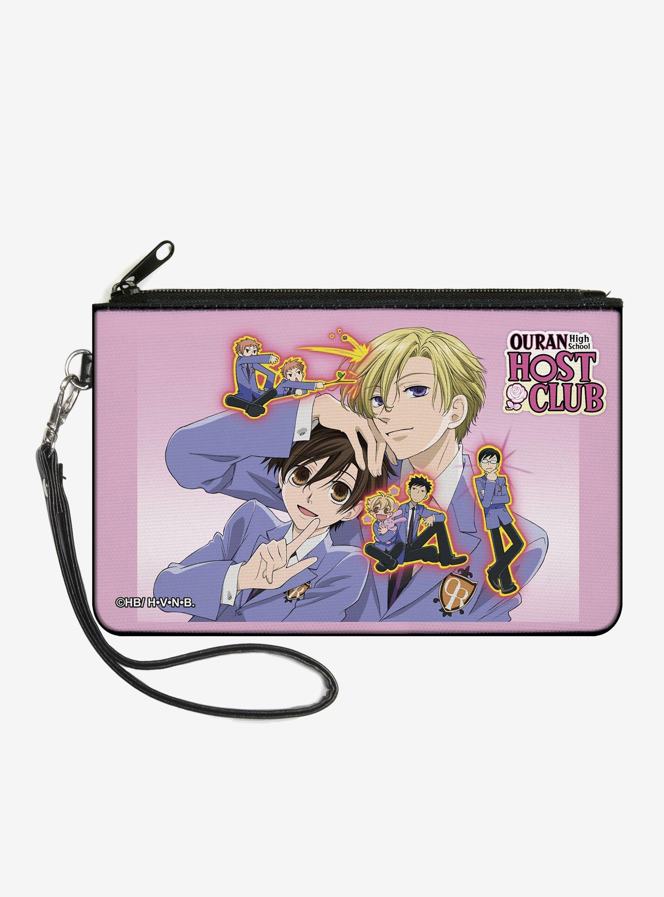 Ouran High School Host Club Character Group Pose and Title Zip Clutch Wallet, , hi-res