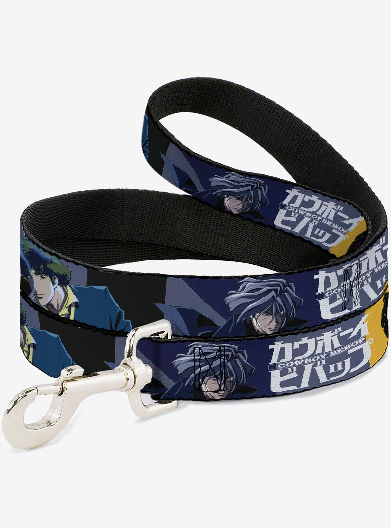 Cowboy Bebop Spike Vicious and Faye Pose and Logo Blue Dog Leash, , hi-res