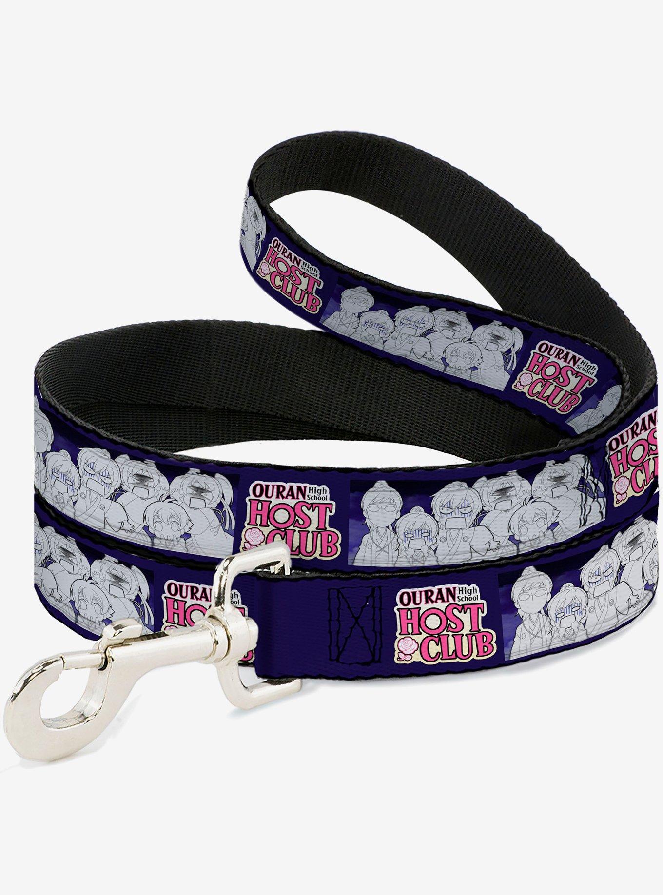 Ouran High School Host Club Character Doodle and Logo Violet Dog Leash, , hi-res