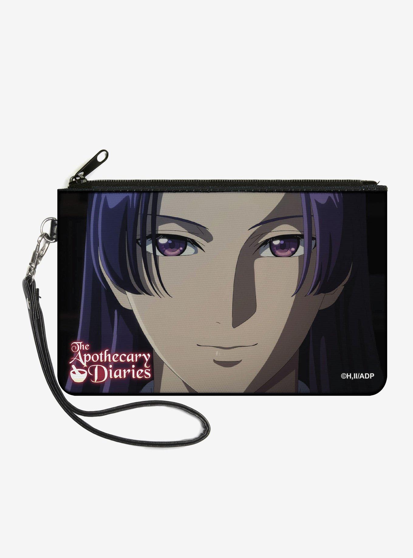 The Apothecary Diaries Jinshi Face Close Up and Title Black Zip Clutch Wallet, , hi-res