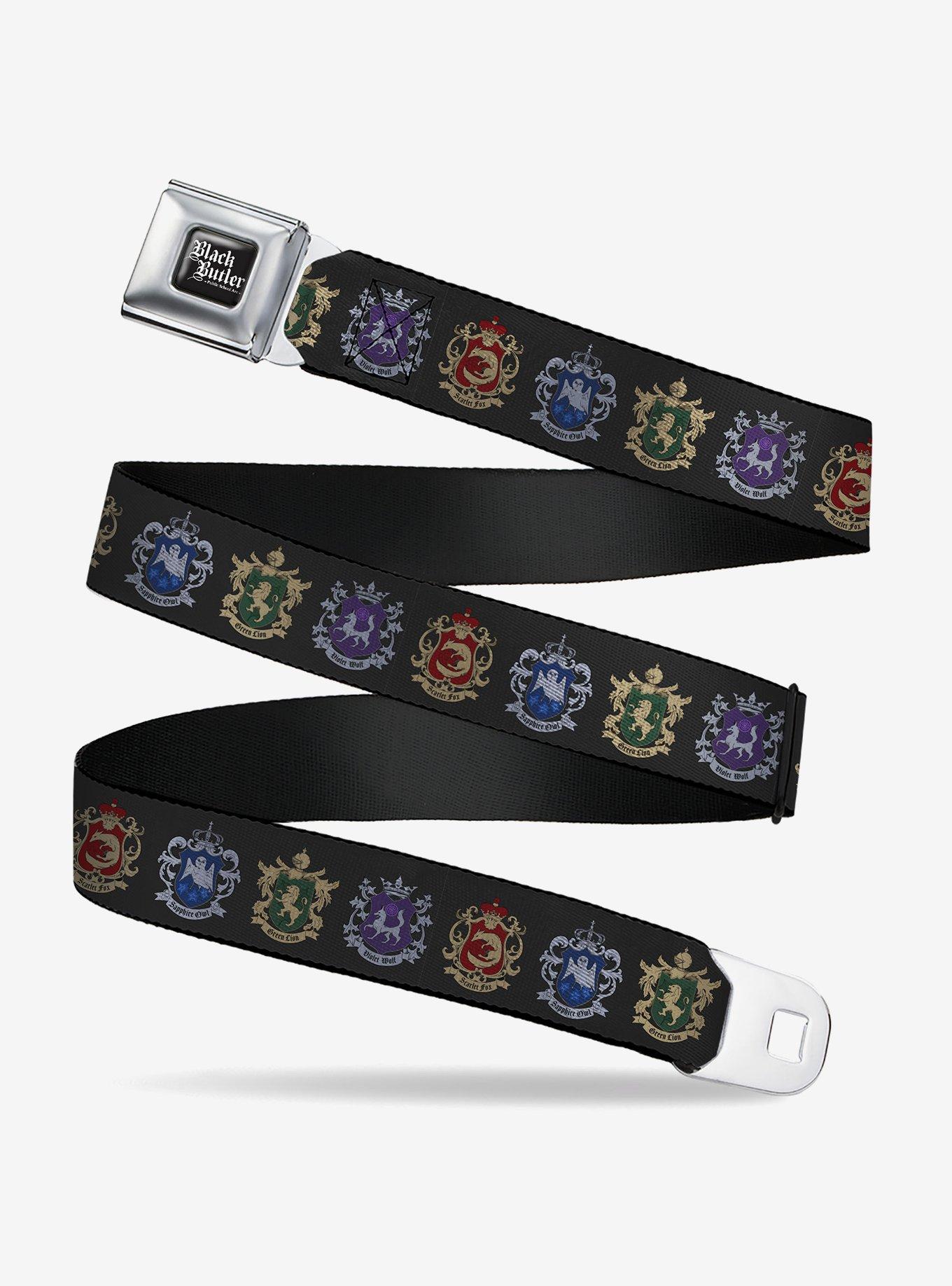 Black Butler Public School Arc House Crest Icons Black Seatbelt Buckle Belt, , hi-res