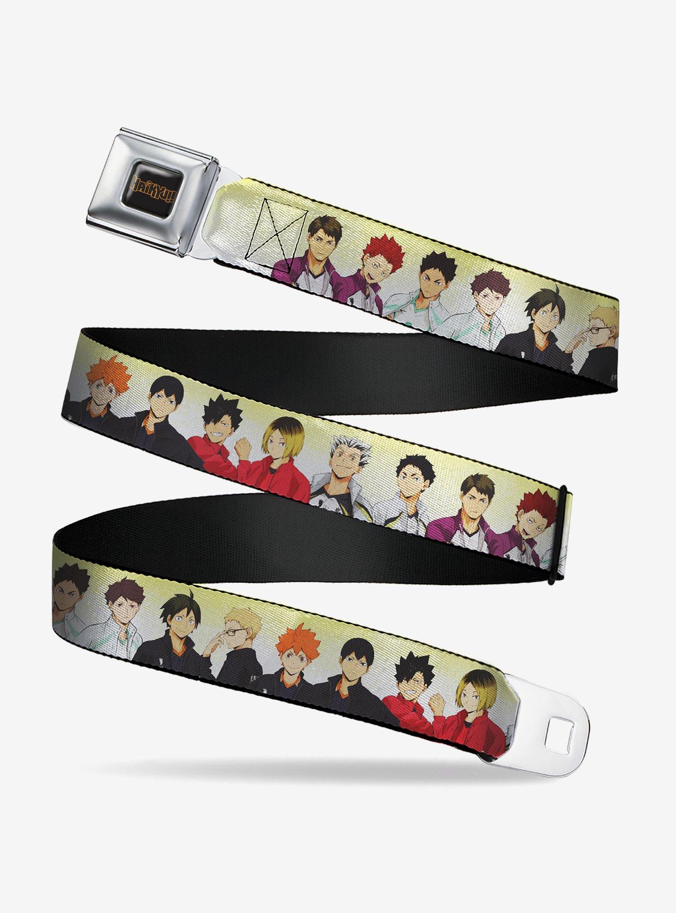 Haikyu!! Six Volleyball Team Player Pairs Line Up Seatbelt Buckle Belt, , hi-res