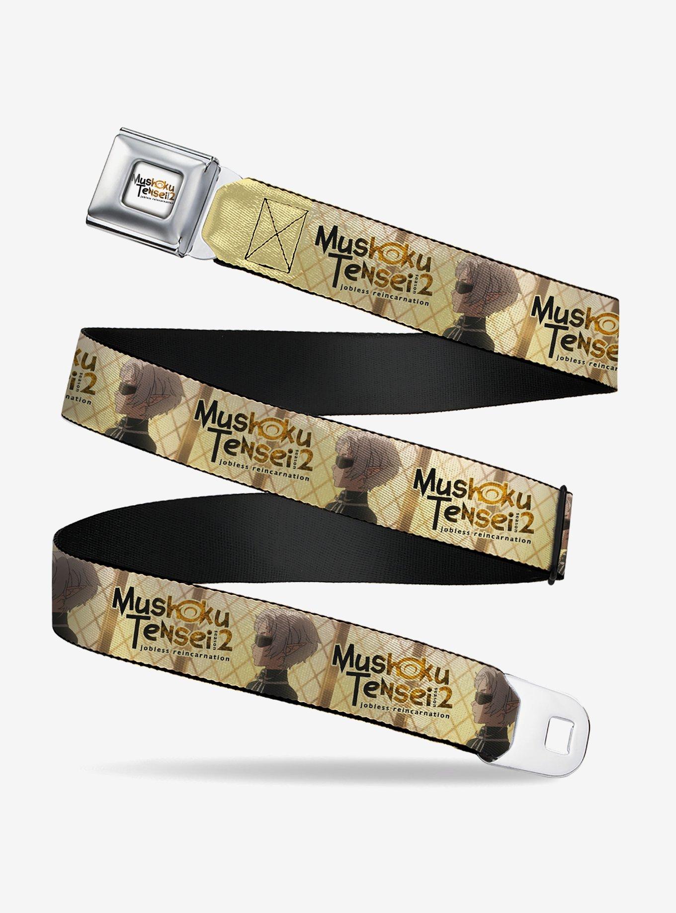 Mushoku Tensei Jobless Reincarnation Guardian Fitz Pose and Title Tan Seatbelt Buckle Belt, , hi-res