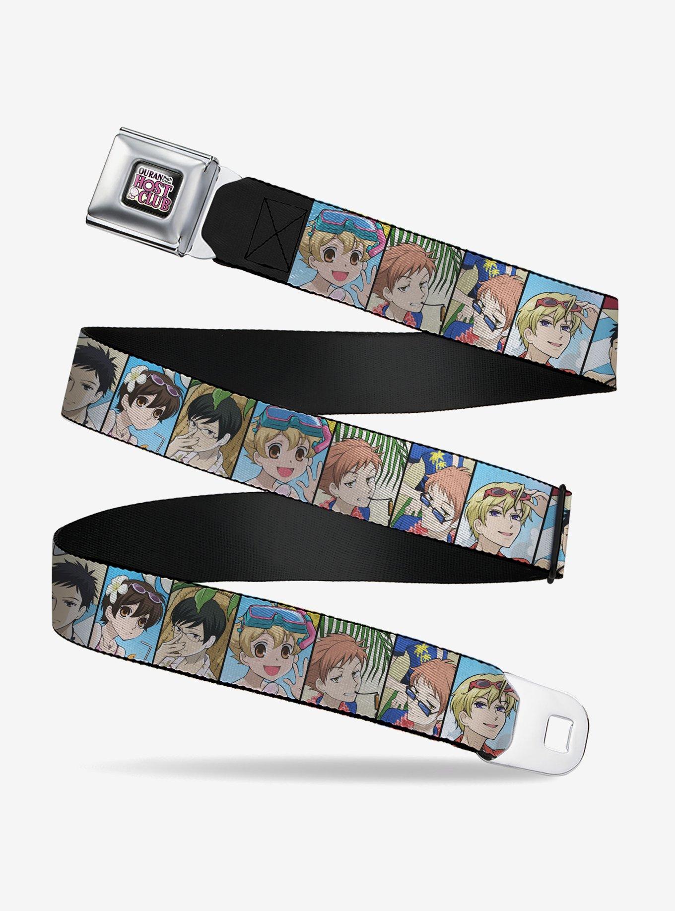 Ouran High School Host Club Seven Character Beach Day Pose Blocks Seatbelt Buckle Belt, , hi-res