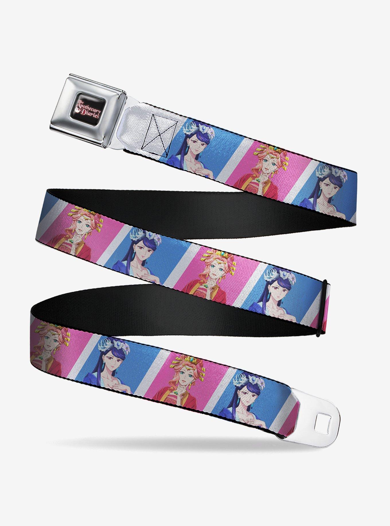 The Apothecary Diaries Gyokuyo and Lihua Blocks Pink Blue Seatbelt Buckle Belt, , hi-res