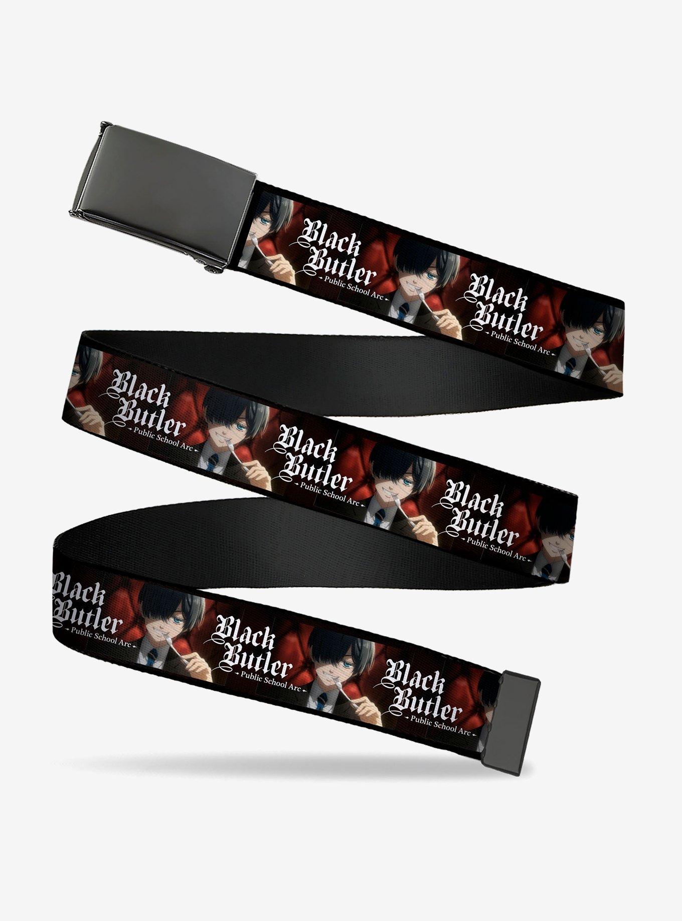 Black Butler Ciel Phantomhive Fork Pose and Title Clamp Buckle Belt, , hi-res