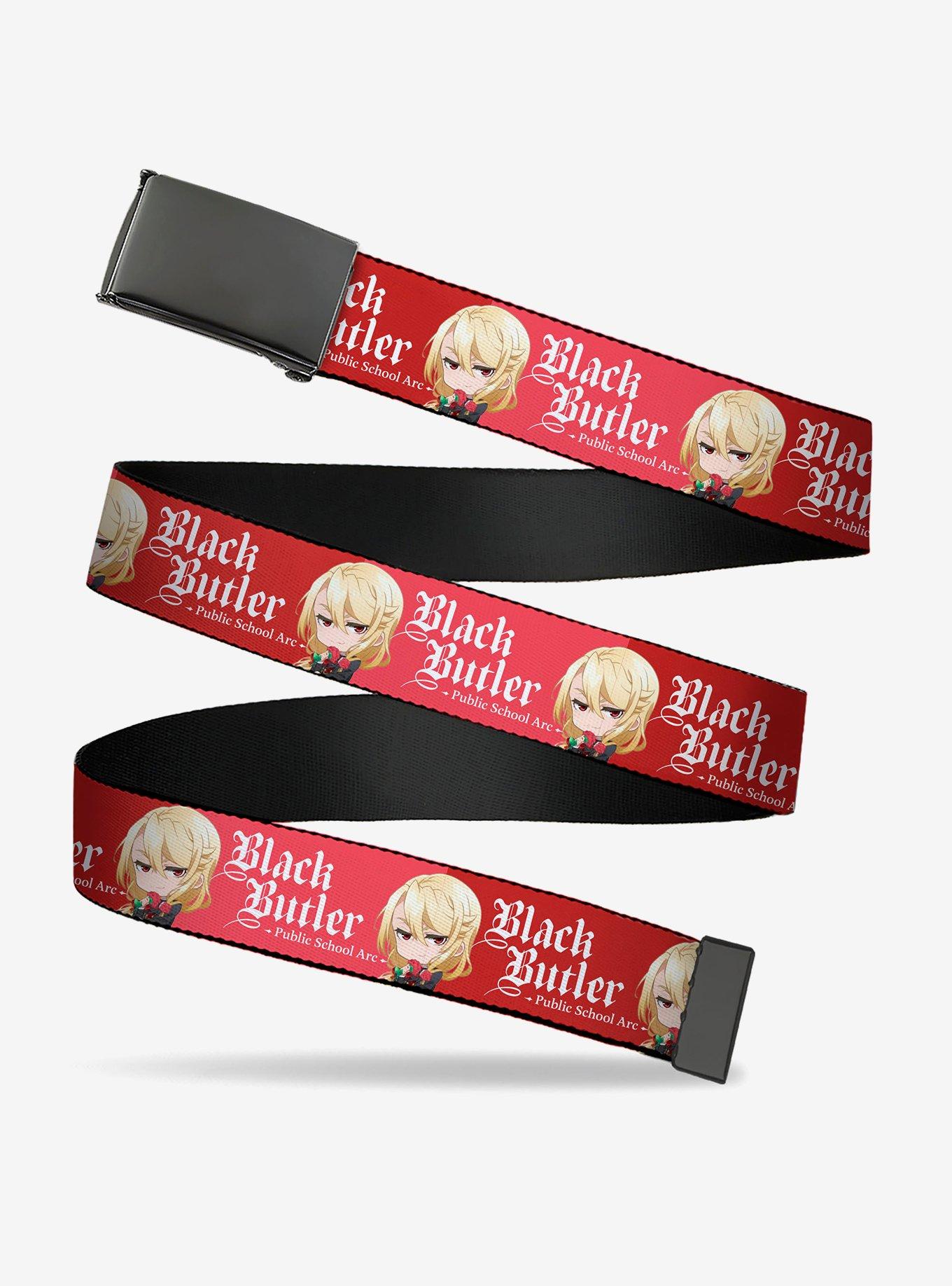 Black Butler Chibi Edgar Redmond Pose and Title Clamp Buckle Belt, , hi-res