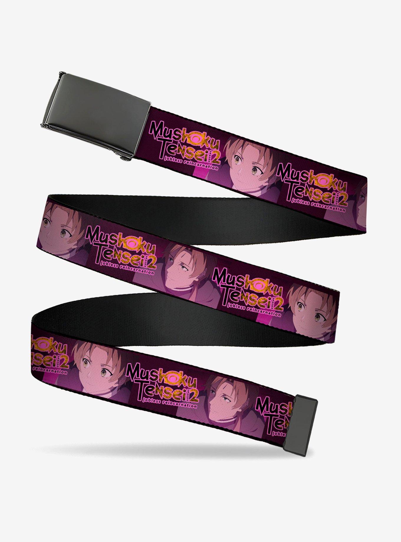 Mushoku Tensei Jobless Reincarnation Rudeus and Paul Pose and Title Clamp Buckle Belt, , hi-res