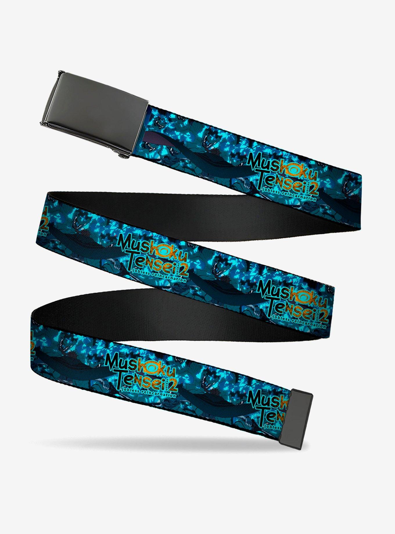 Mushoku Tensei Jobless Reincarnation Manatite Hydra Magic Crystal Scene Blues Clamp Buckle Belt, , hi-res