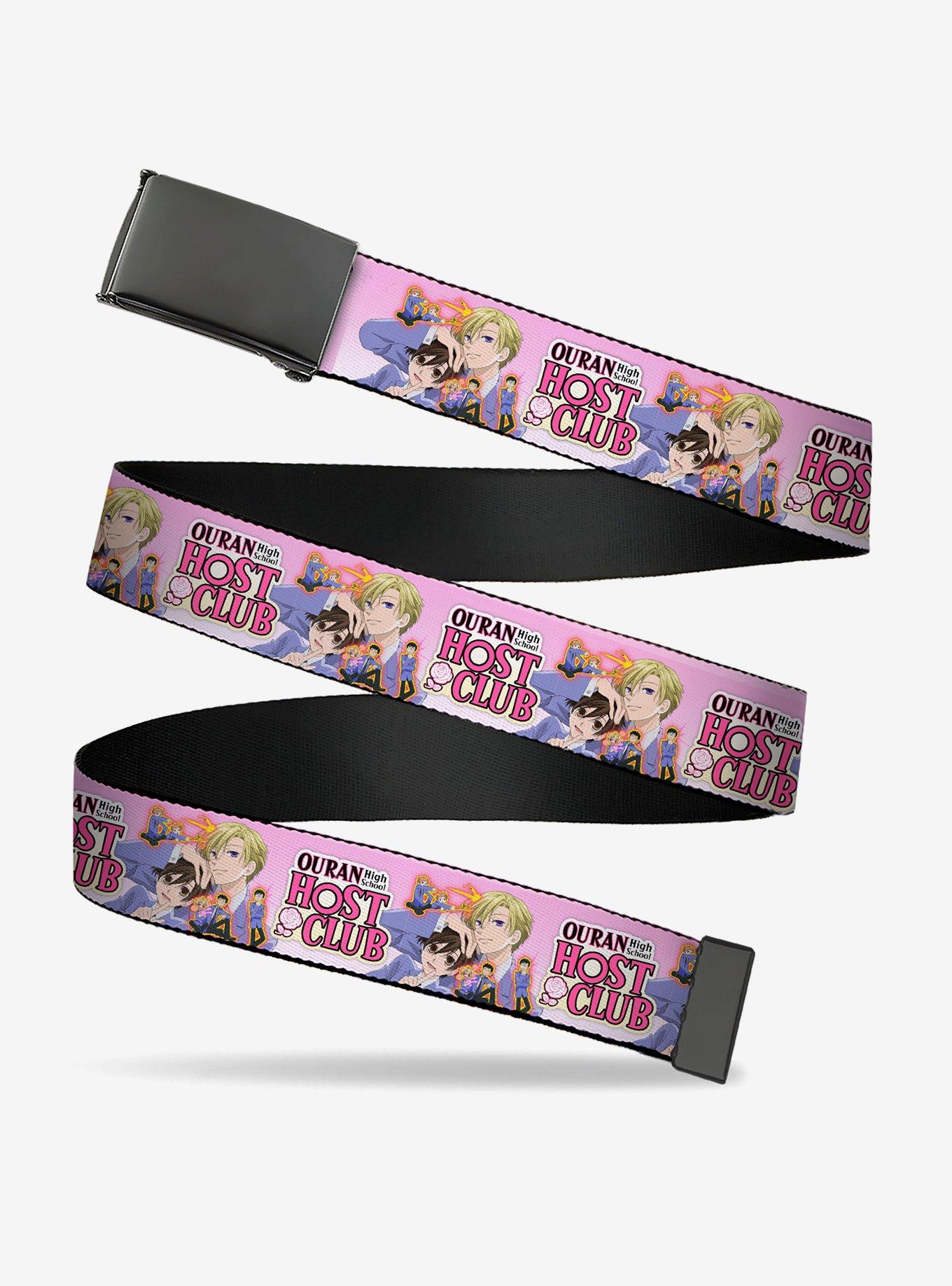Ouran High School Character Group Pose and Title Clamp Buckle Belt, , hi-res
