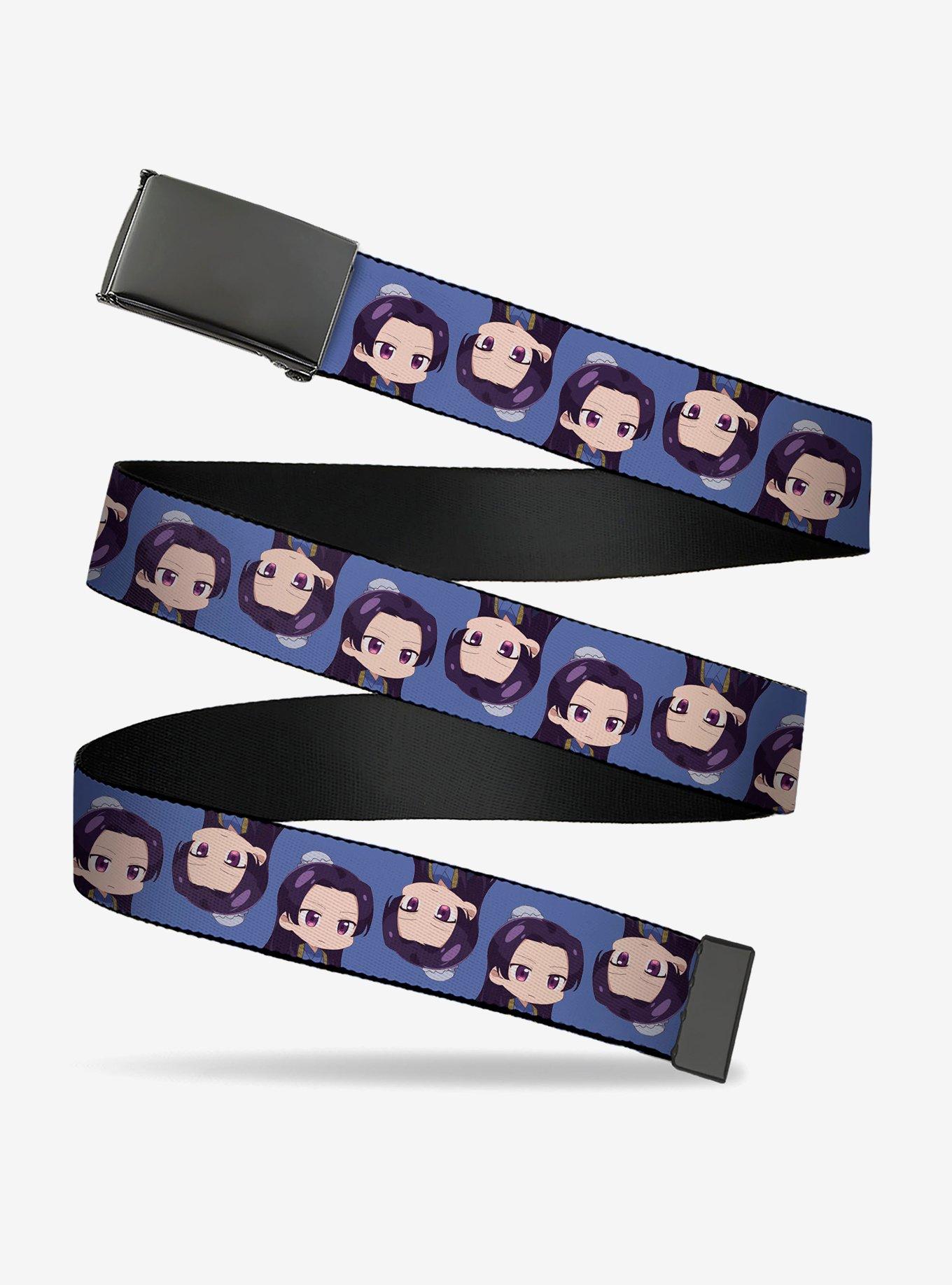 The Apothecary Diaries Chibi Jinshi Flip Pose Blue Clamp Buckle Belt, , hi-res