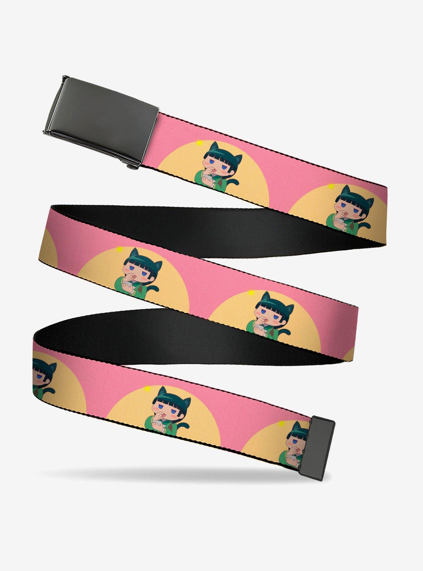 The Apothecary Diaries Chibi Maomao Cat Pose Pink Clamp Buckle Belt, , hi-res