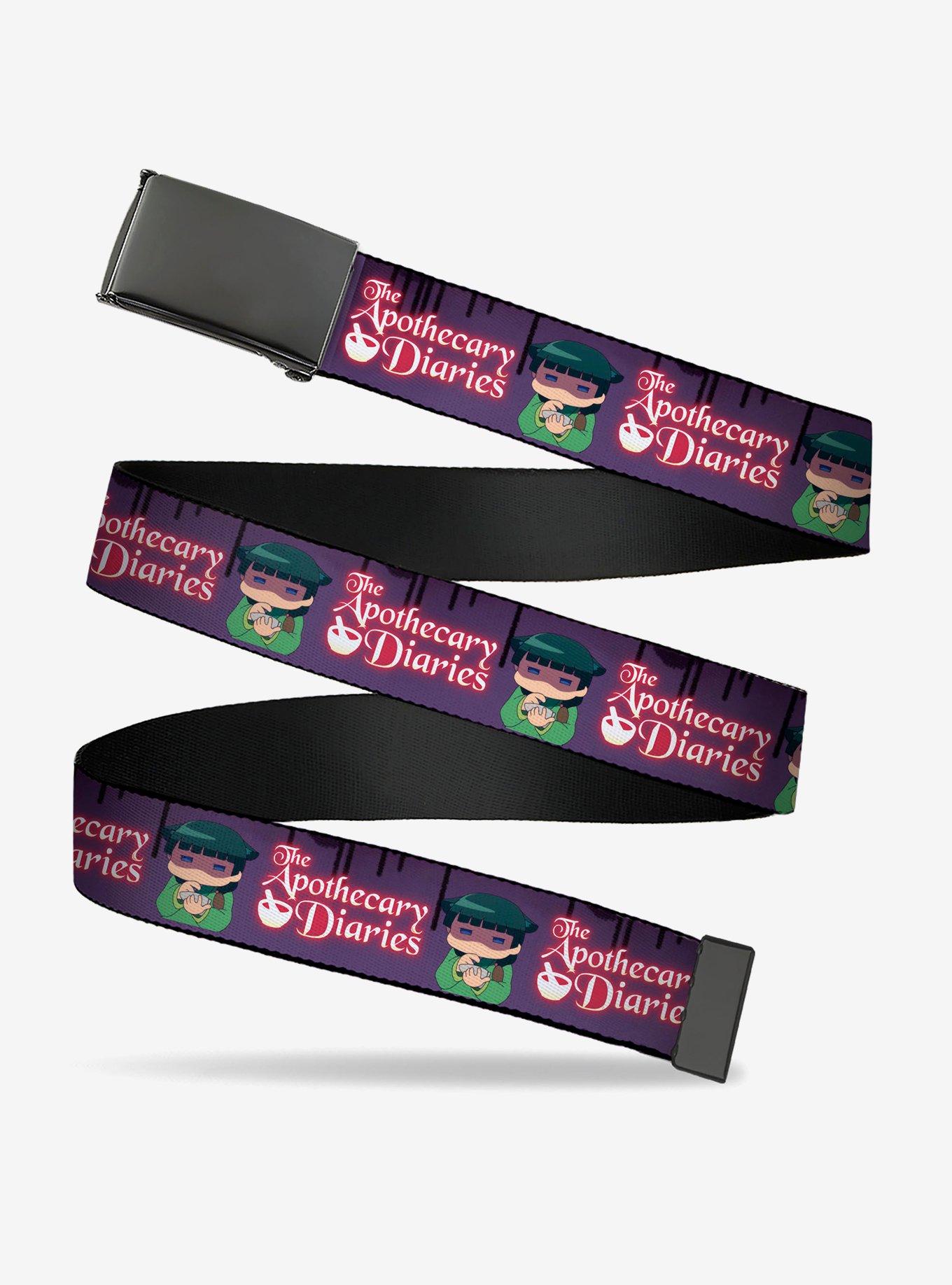 The Apothecary Diaries Chibi Maomao Pose and Logo Clamp Buckle Belt, , hi-res