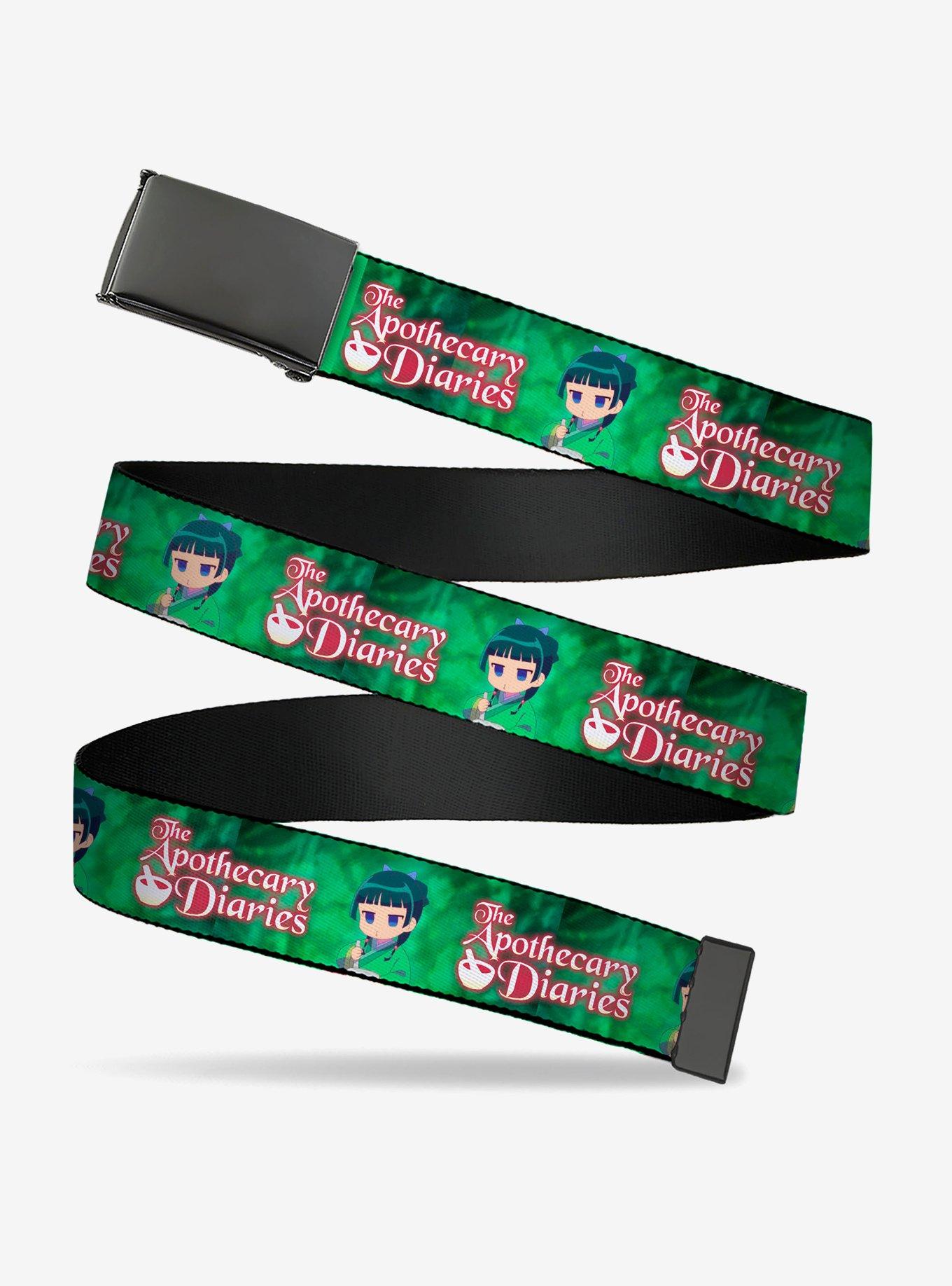 The Apothecary Diaries Maomao Grinding Pose and Logo Clamp Buckle Belt, , hi-res