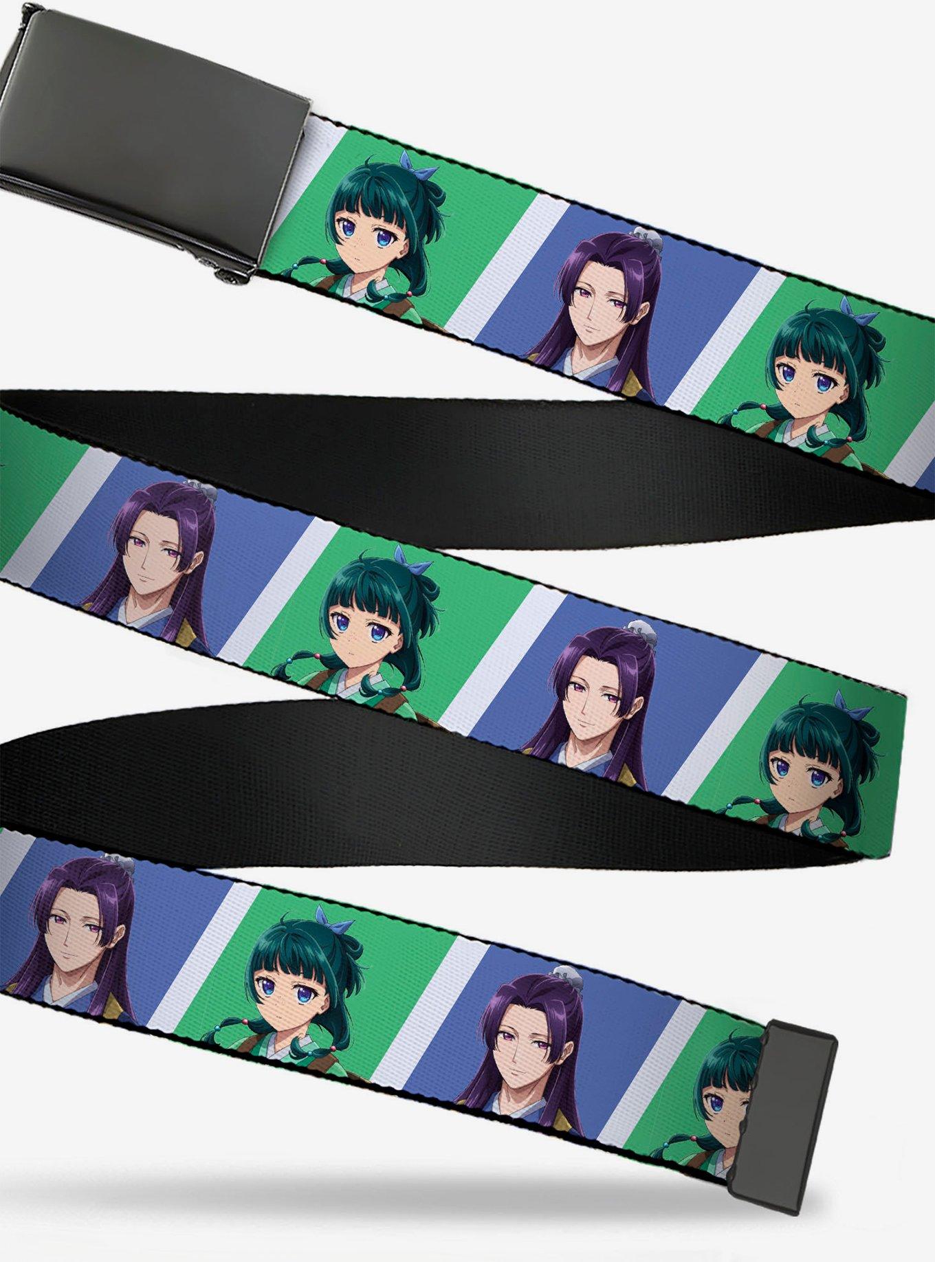 The Apothecary Diaries Jinshi and Maomao Blocks Blue Green Clamp Buckle Belt, , hi-res