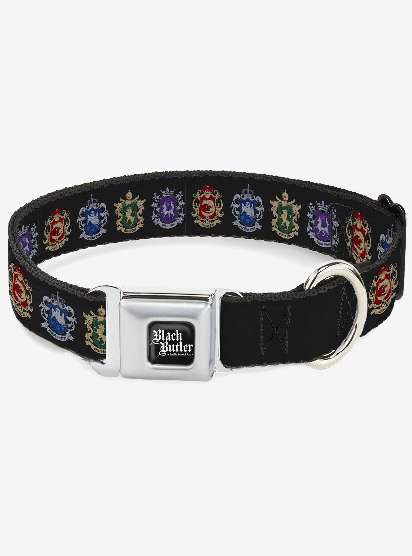 Black Butler Public School Arc House Crest Icons Black Seatbelt Buckle Dog Collar, , hi-res