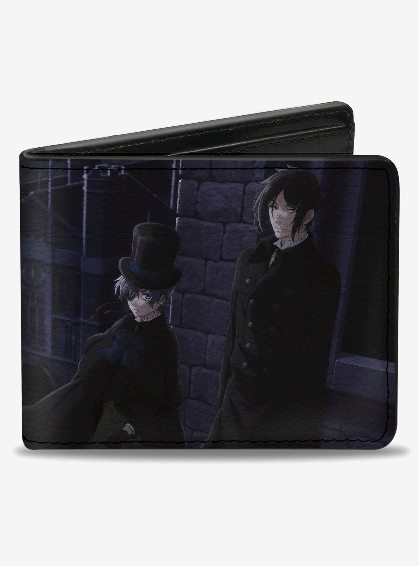 Black Butler Ciel and Sebastian Weston College Scene Blues Bifold Wallet, , hi-res