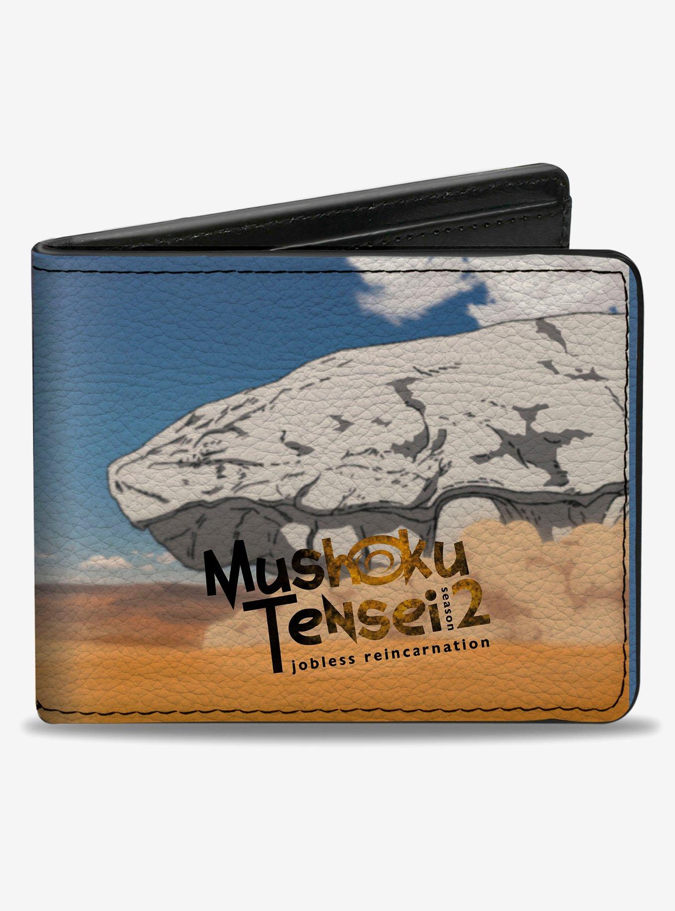 Mushoku Tensei Jobless Reincarnation Rudeus Greyrat Desert Journey Scene and Logo Bifold Wallet, , hi-res
