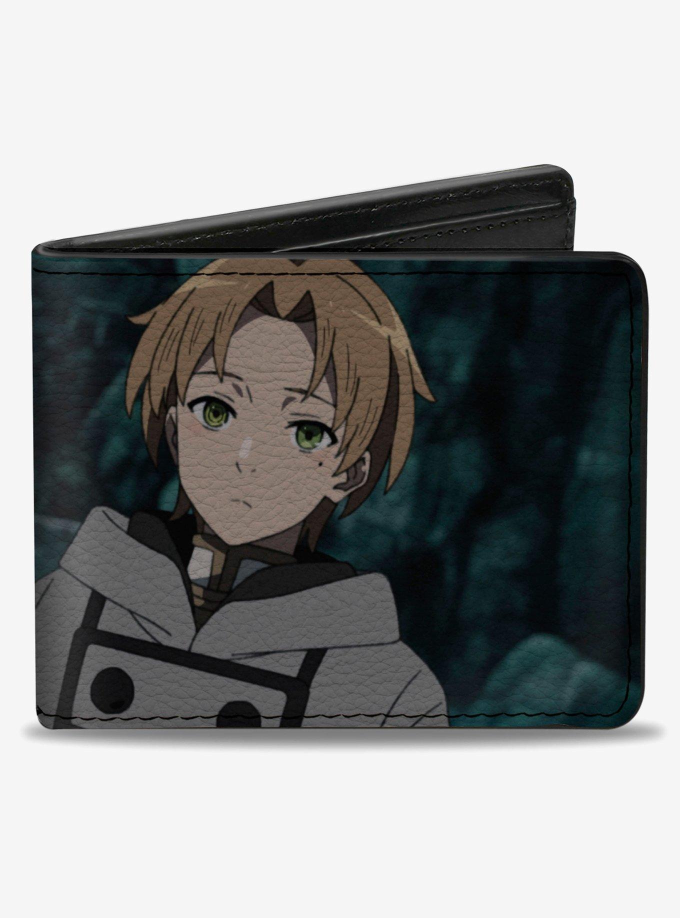 Mushoku Tensei Jobless Reincarnation Rudeus Greyrat Aqua Heartia Close Up Bifold Wallet, , hi-res