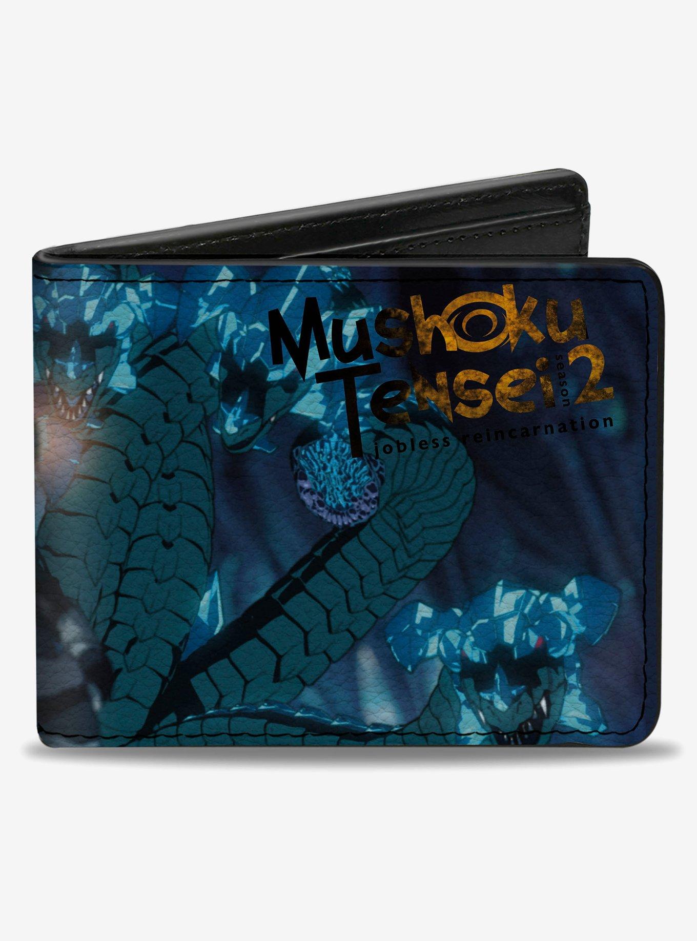 Mushoku Tensei Jobless Reincarnation Manatite Hydra Magic Crystal Scene Blues Bifold Wallet, , hi-res