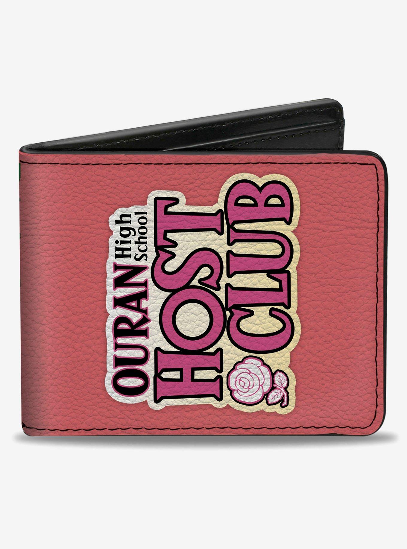 Ouran High School Host Club Red Roses Character Group Pose and Logo Bifold Wallet, , hi-res