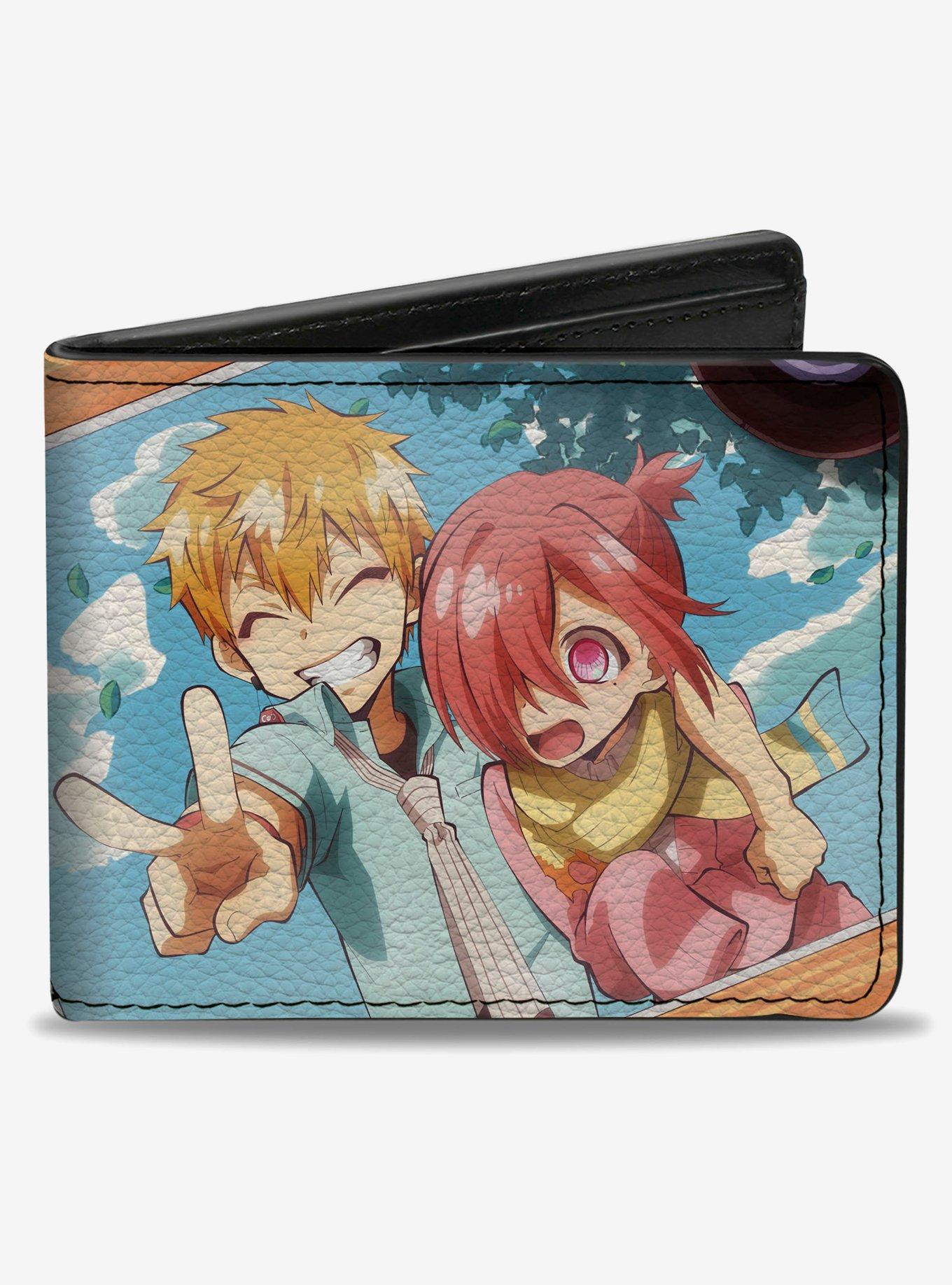 Toilet Bound Hanako-Kun Kou and Mitsuba Peace Pose Blues Bifold Wallet, , hi-res