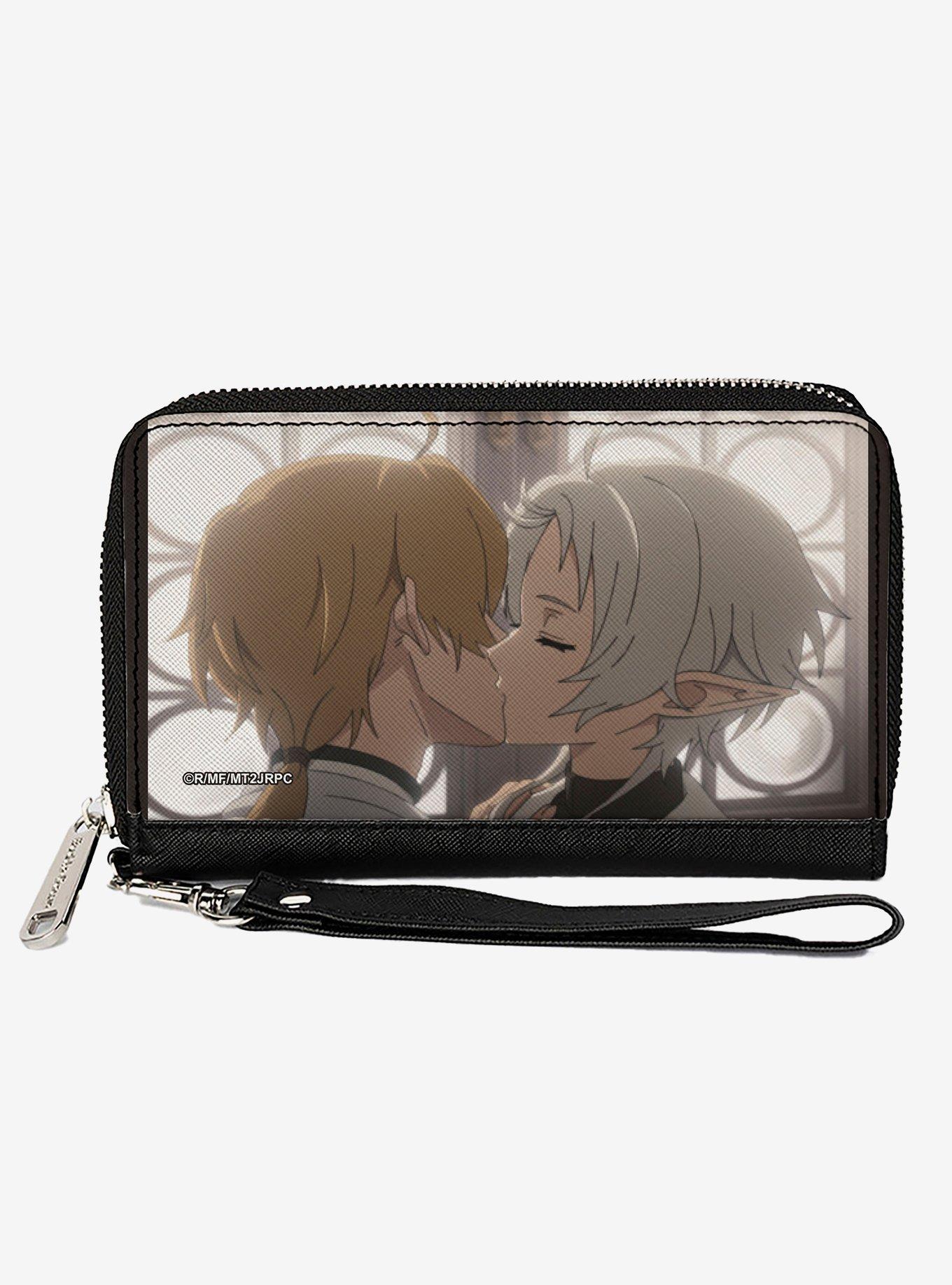 Mushoku Tensei Jobless Reincarnation Rudeus Greyrat and Sylphiette Kiss Scene Zip Around Wallet, , hi-res