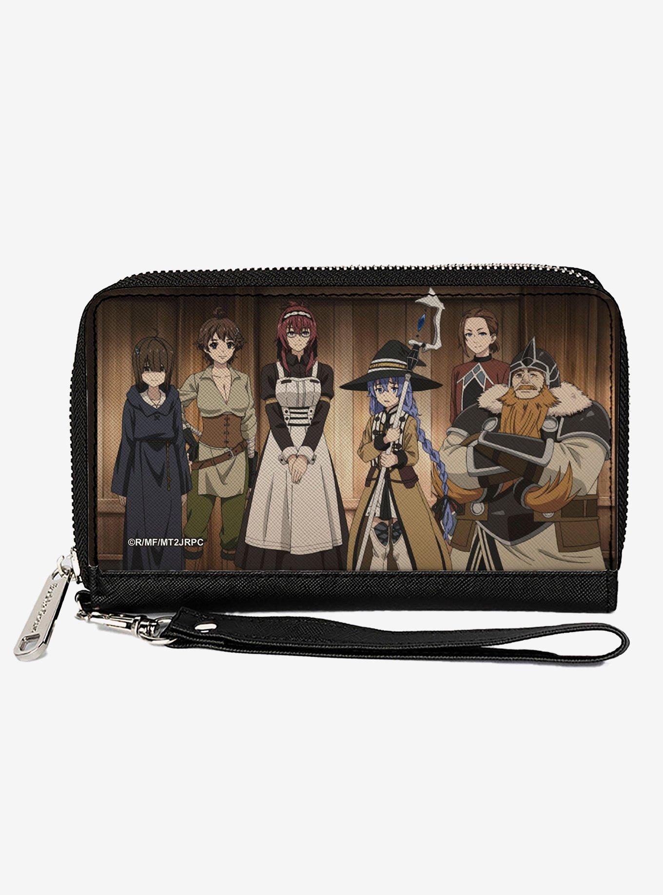 Mushoku Tensei Jobless Reincarnation Roxy and Five Character Reunion Group Pose Zip Around Wallet, , hi-res