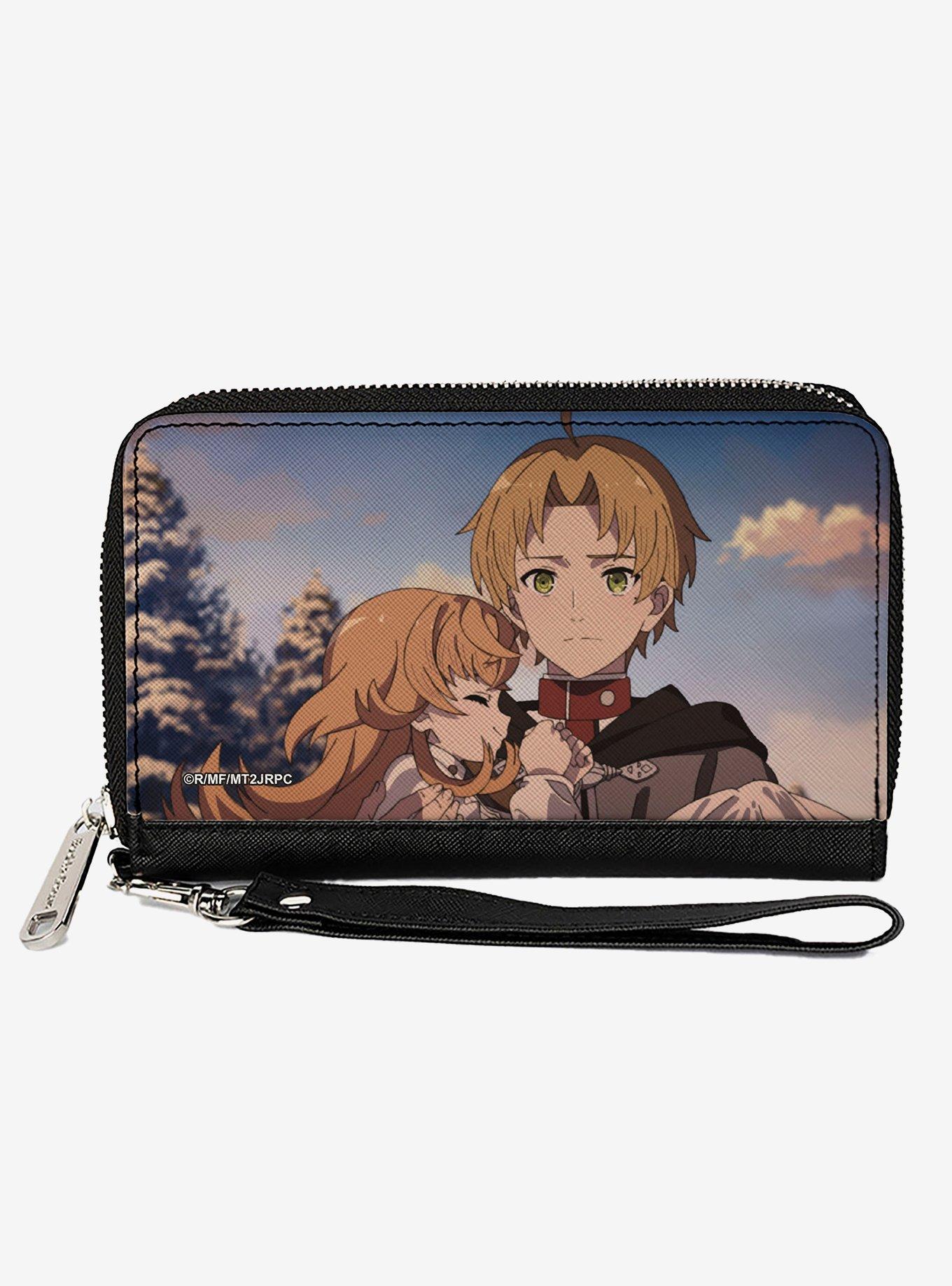 Mushoku Tensei Jobless Reincarnation Rudeus Greyrat Carrying Juliette Scene Zip Around Wallet, , hi-res
