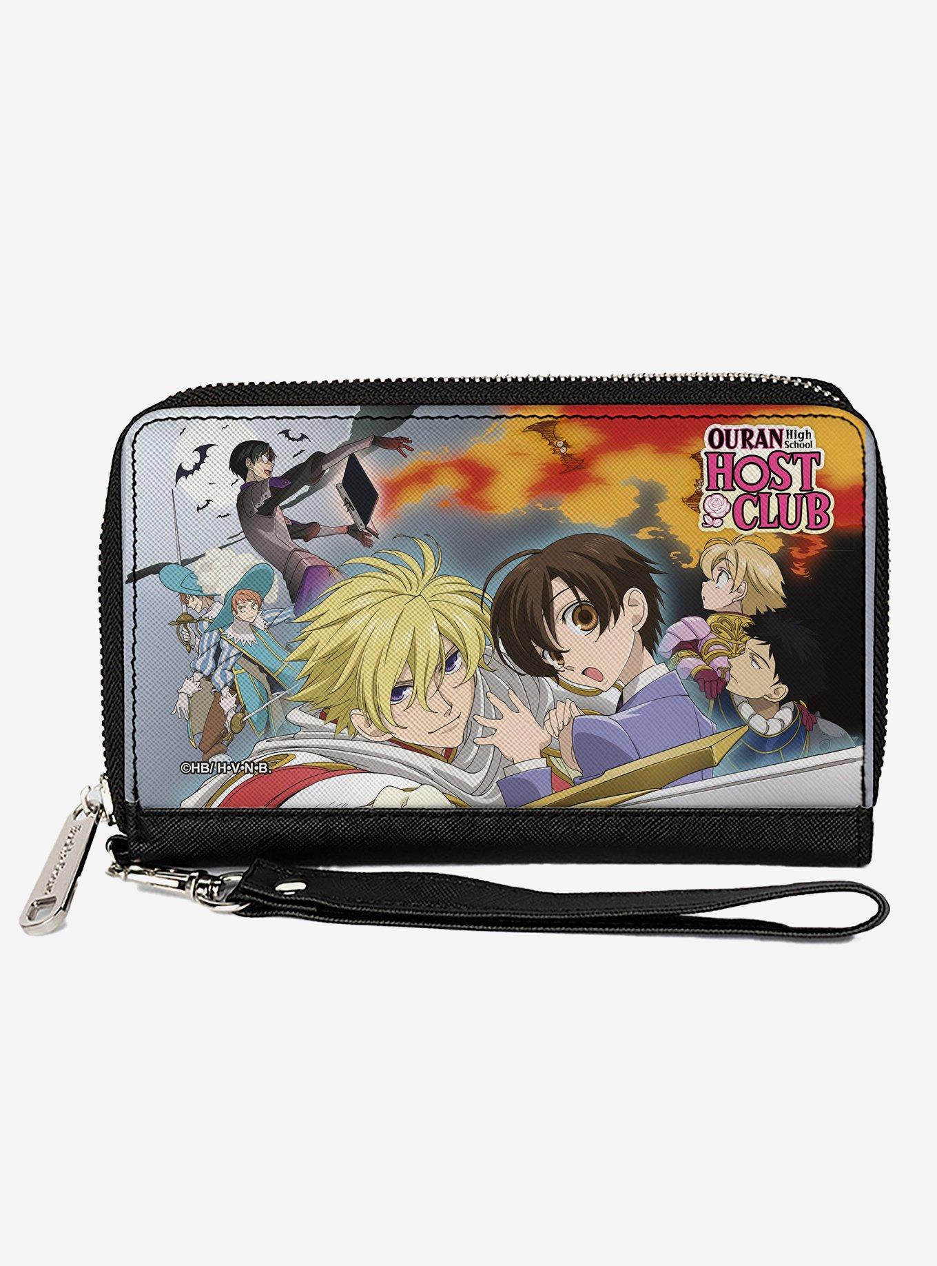 Ouran High School Host Club Character Scenes Collage and Logo Zip Around Wallet, , hi-res