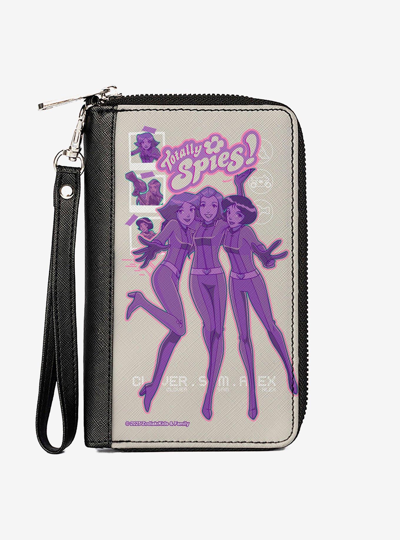 Totally Spies! Group Pose Gray Zip Around Wallet, , hi-res