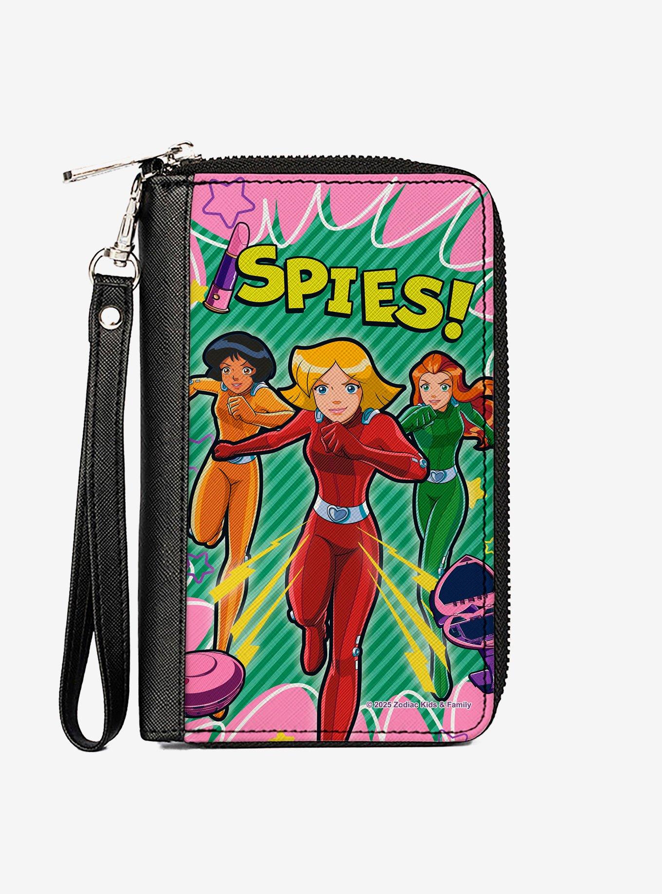 Totally Spies! Running Group Pose Pink Zip Around Wallet, , hi-res