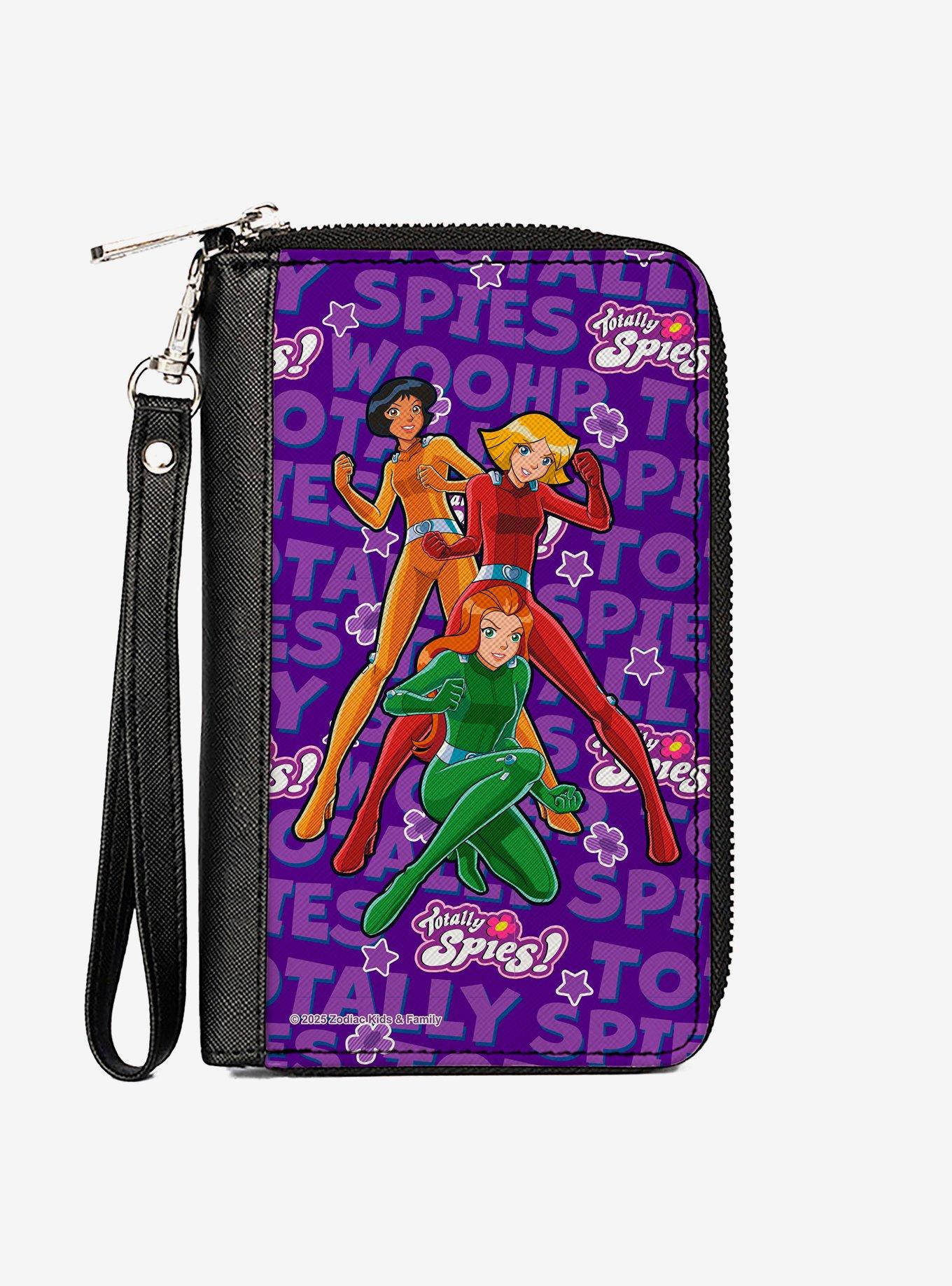 Totally Spies! Group Pose and Text Zip Around Wallet, , hi-res