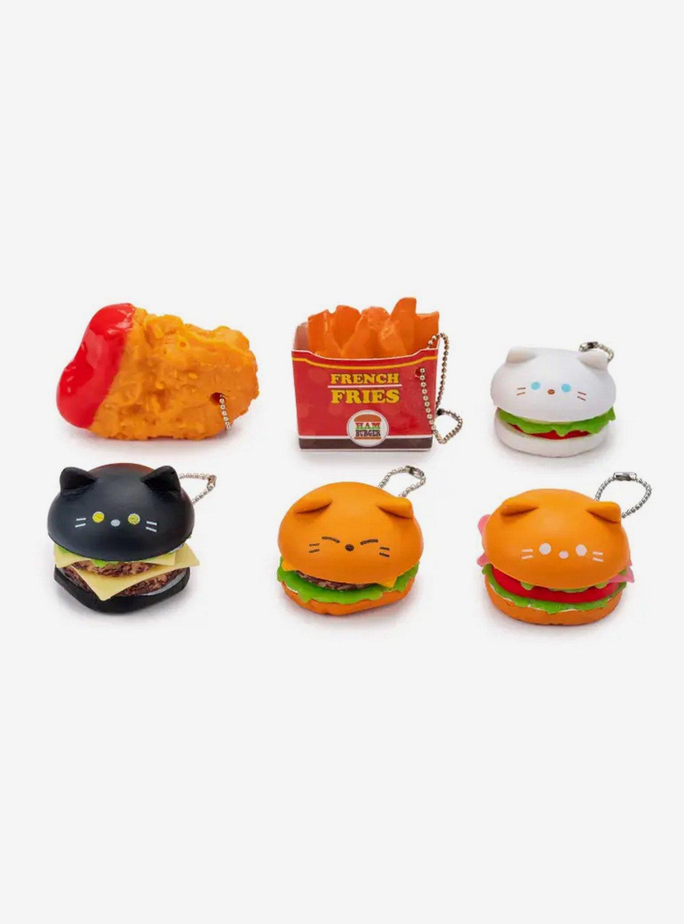 Fluffy Kitty Burger Mascot Blind Box Bag Clip, , hi-res
