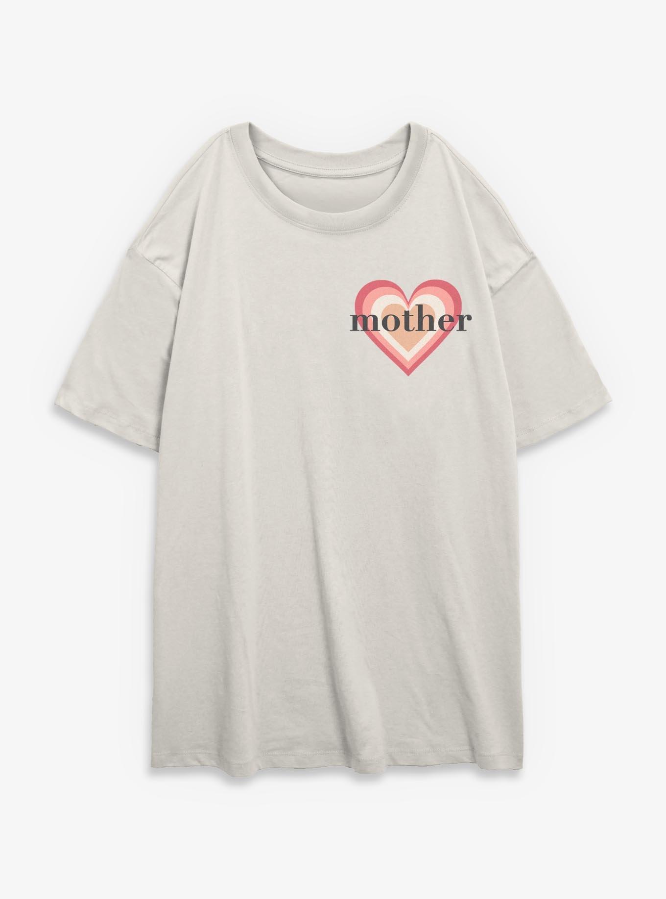 Mother Retro Heart Girls Oversized T-Shirt, , hi-res
