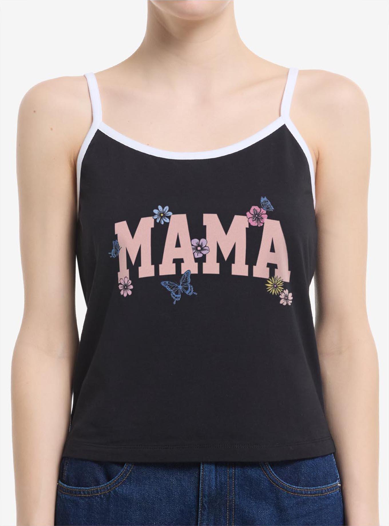 Mama Butterfly and Flowers Girls Cami