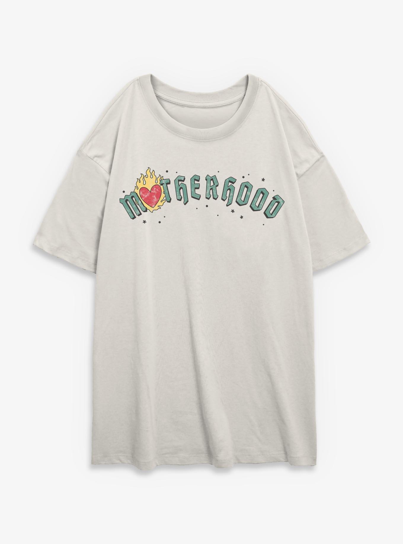 Motherhood Flaming Heart Girls Oversized T-Shirt, , hi-res