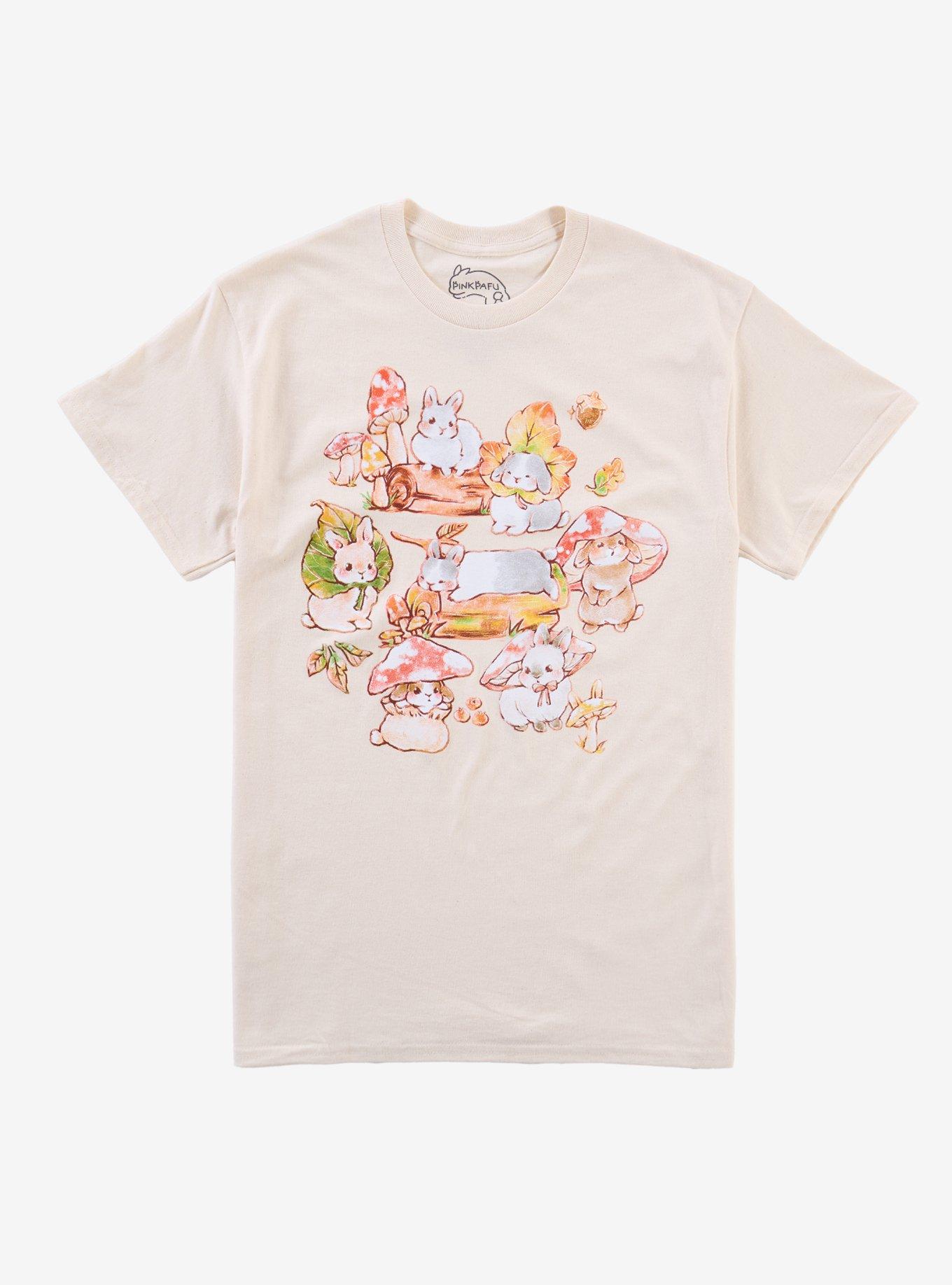Bunny Fall Foliage Party T-Shirt By Pink Pafu, , hi-res