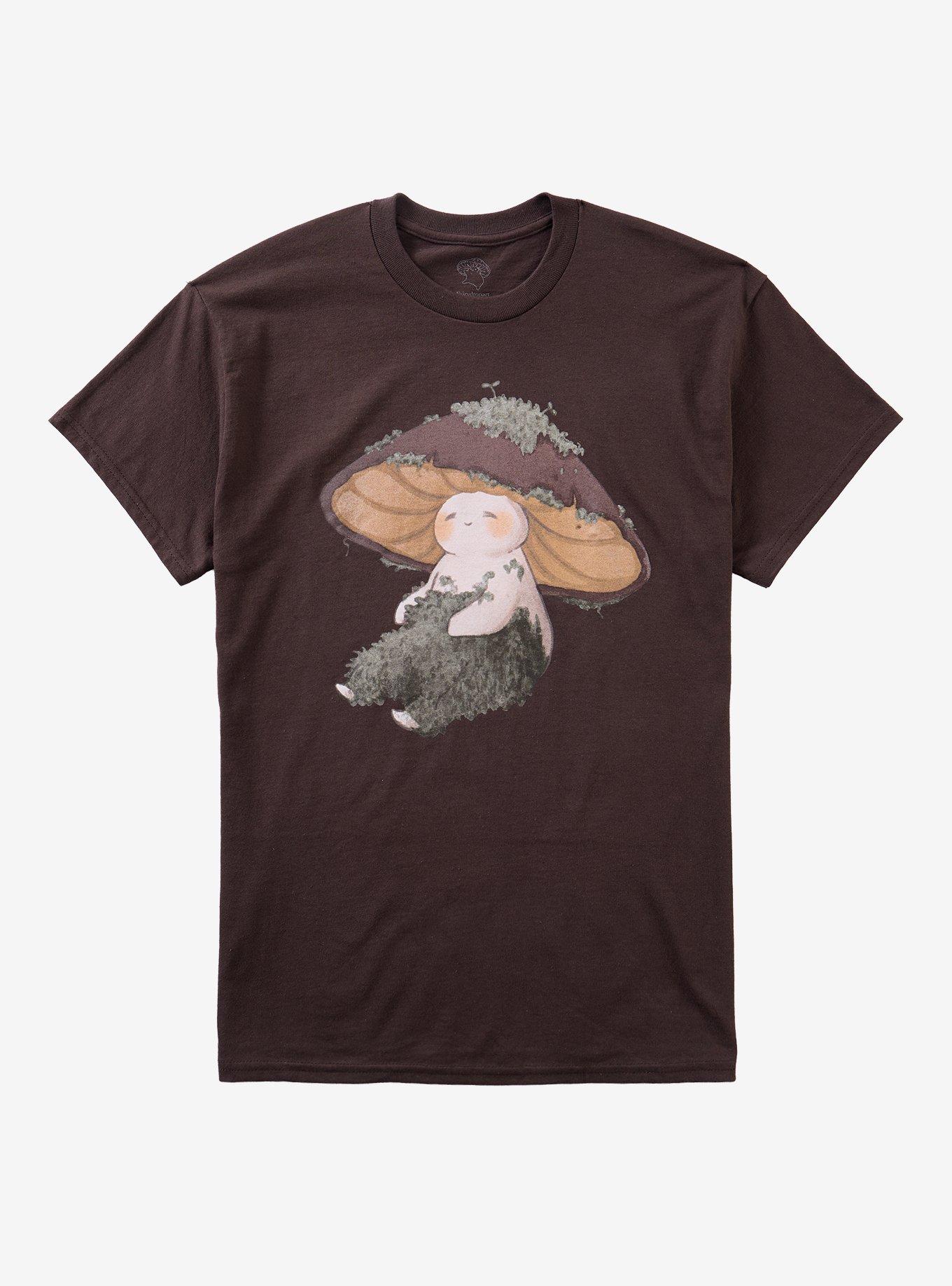 Mossy Mushroom T-Shirt By Fairydrop Art, , hi-res