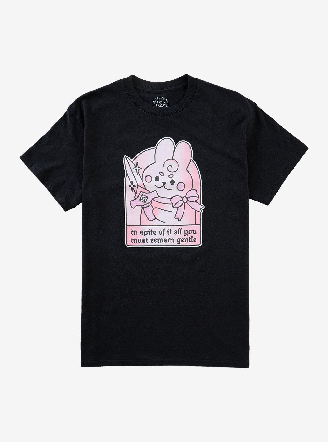 Go Gentle Bunny T-Shirt By Ghosttraveler, , hi-res